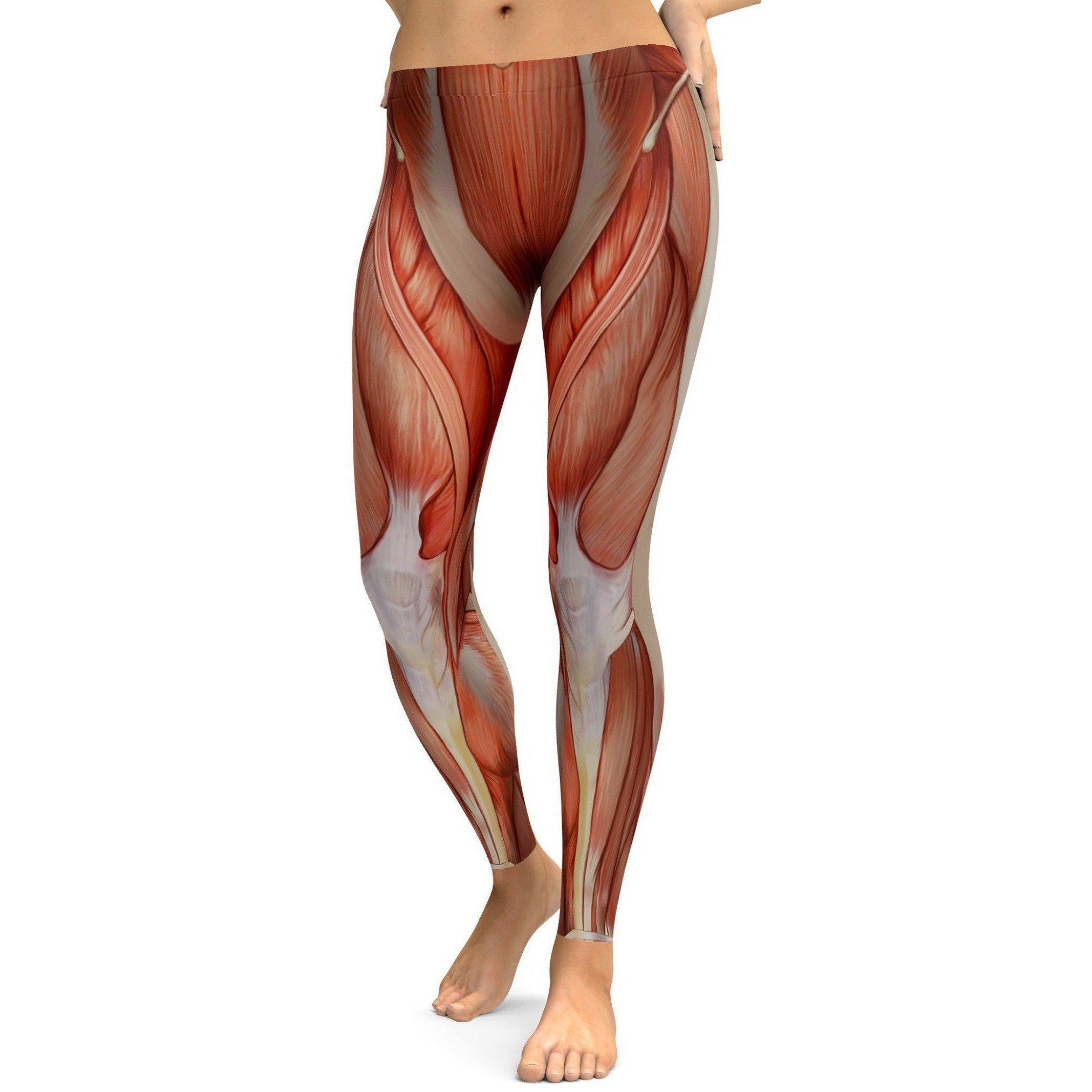 Realistic Human Muscles Leggings - GearBunch Leggings