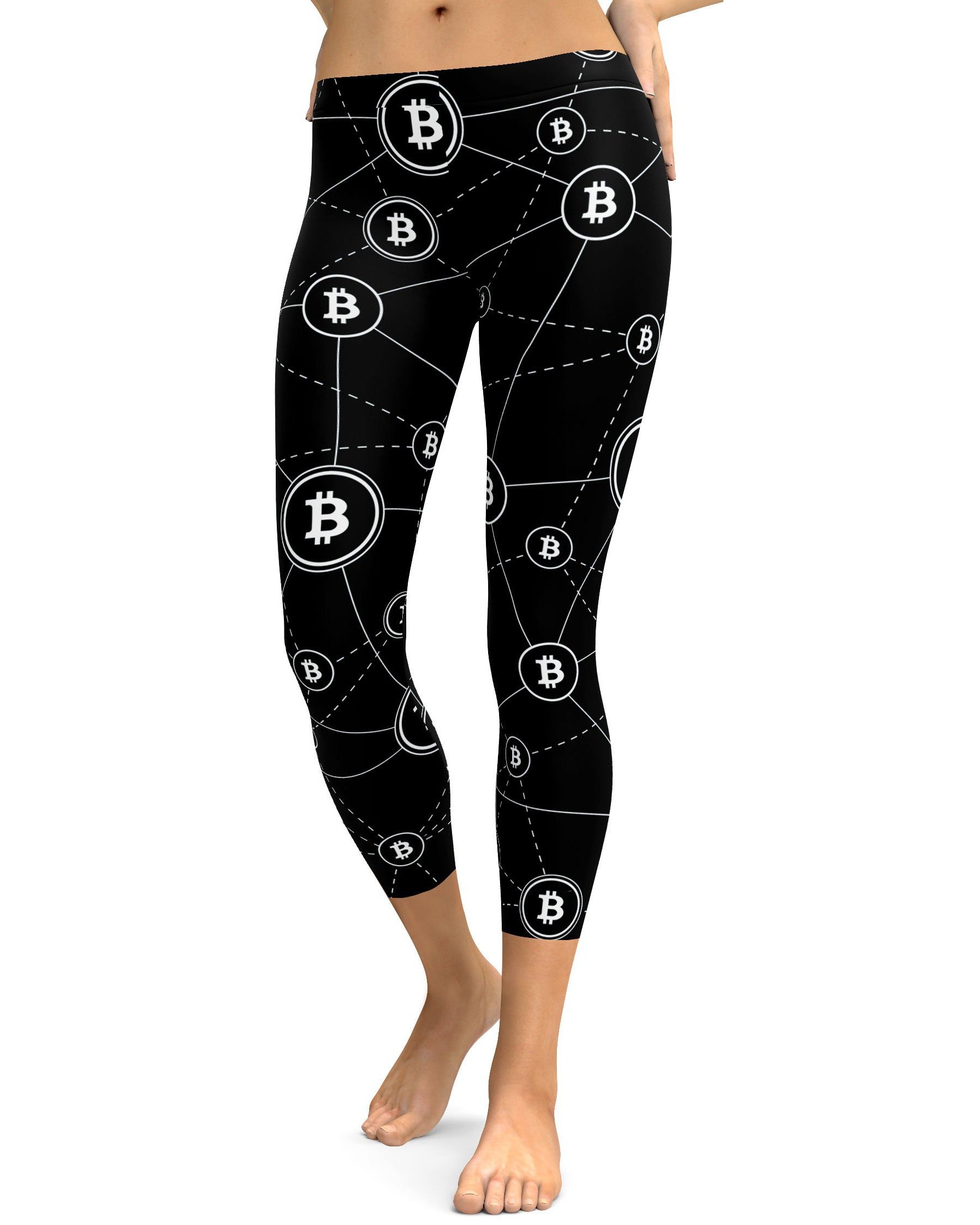 Bitcoin Capris - GearBunch Leggings / Yoga Pants