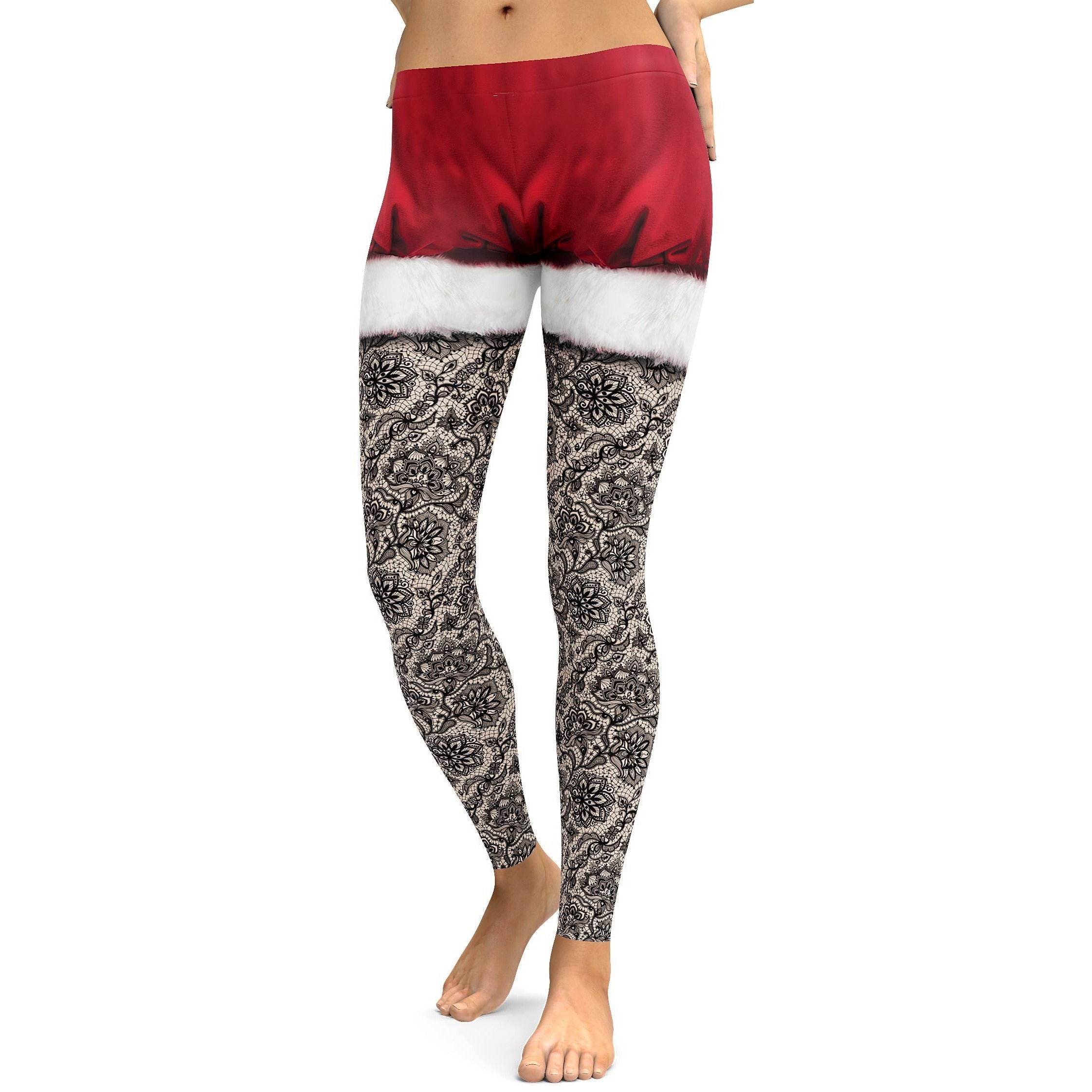 Christmas Shorts & Lace Leggings - GearBunch Leggings / Yoga Pants