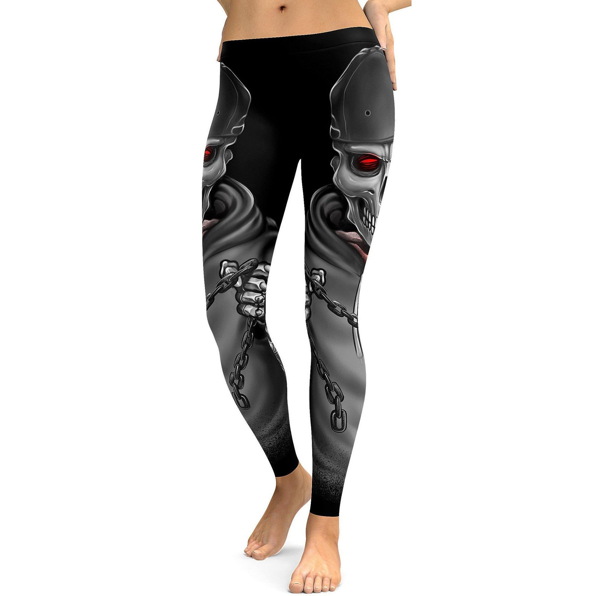 Evil Skeleton Leggings - GearBunch Leggings / Yoga Pants