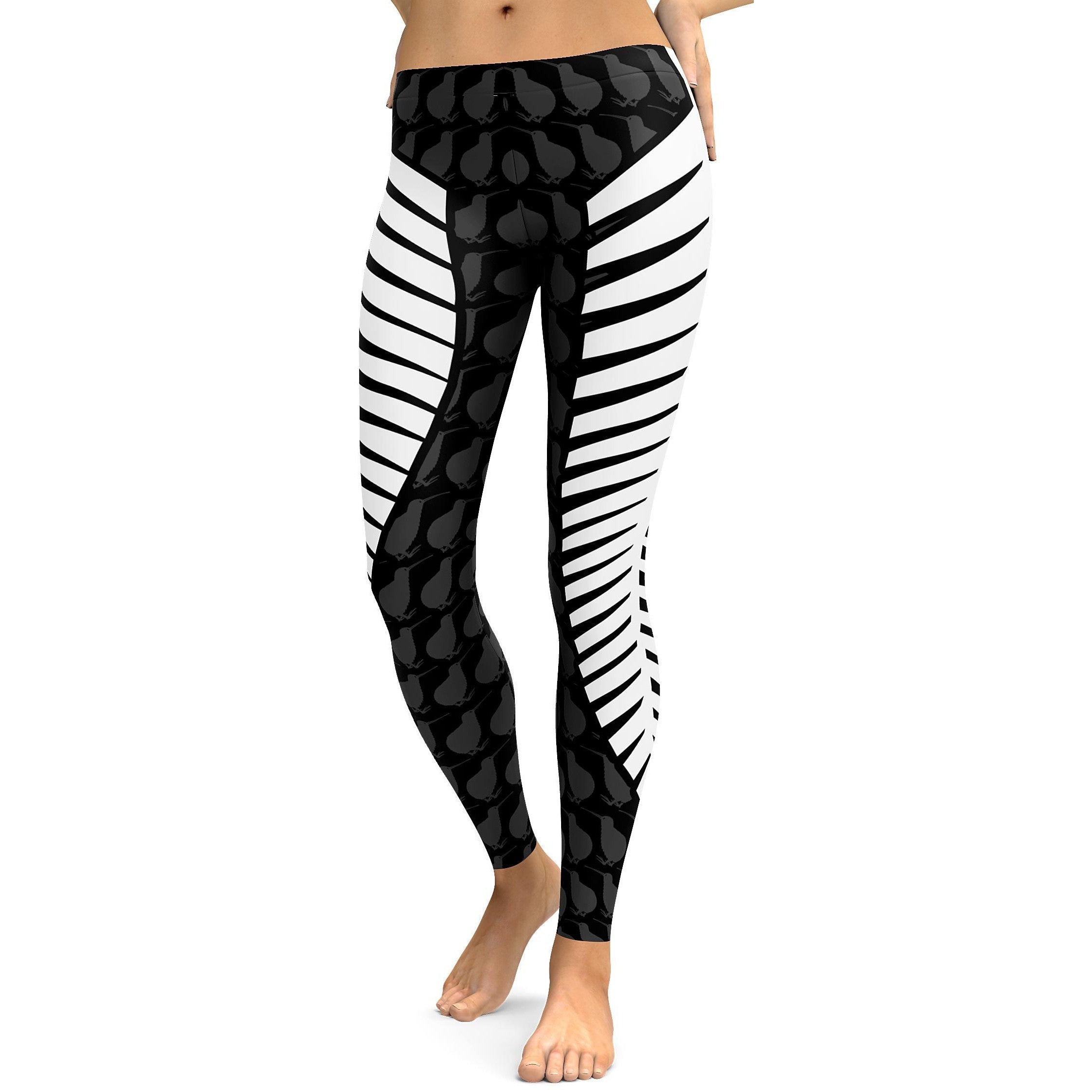 Silver Fern & Kiwi Leggings | GearBunch