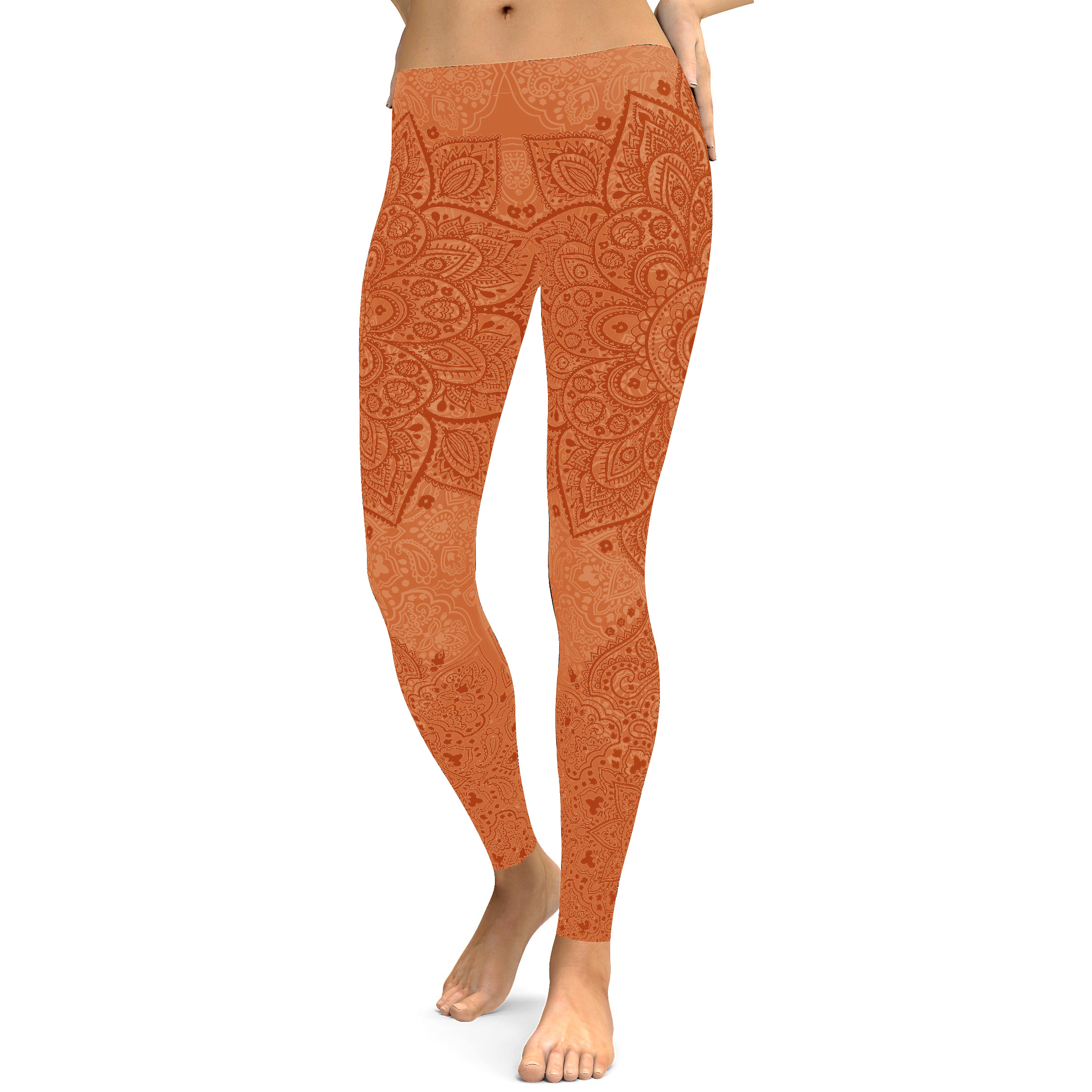 Apricot Mandala Leggings Red Mehndi | Gear bunch