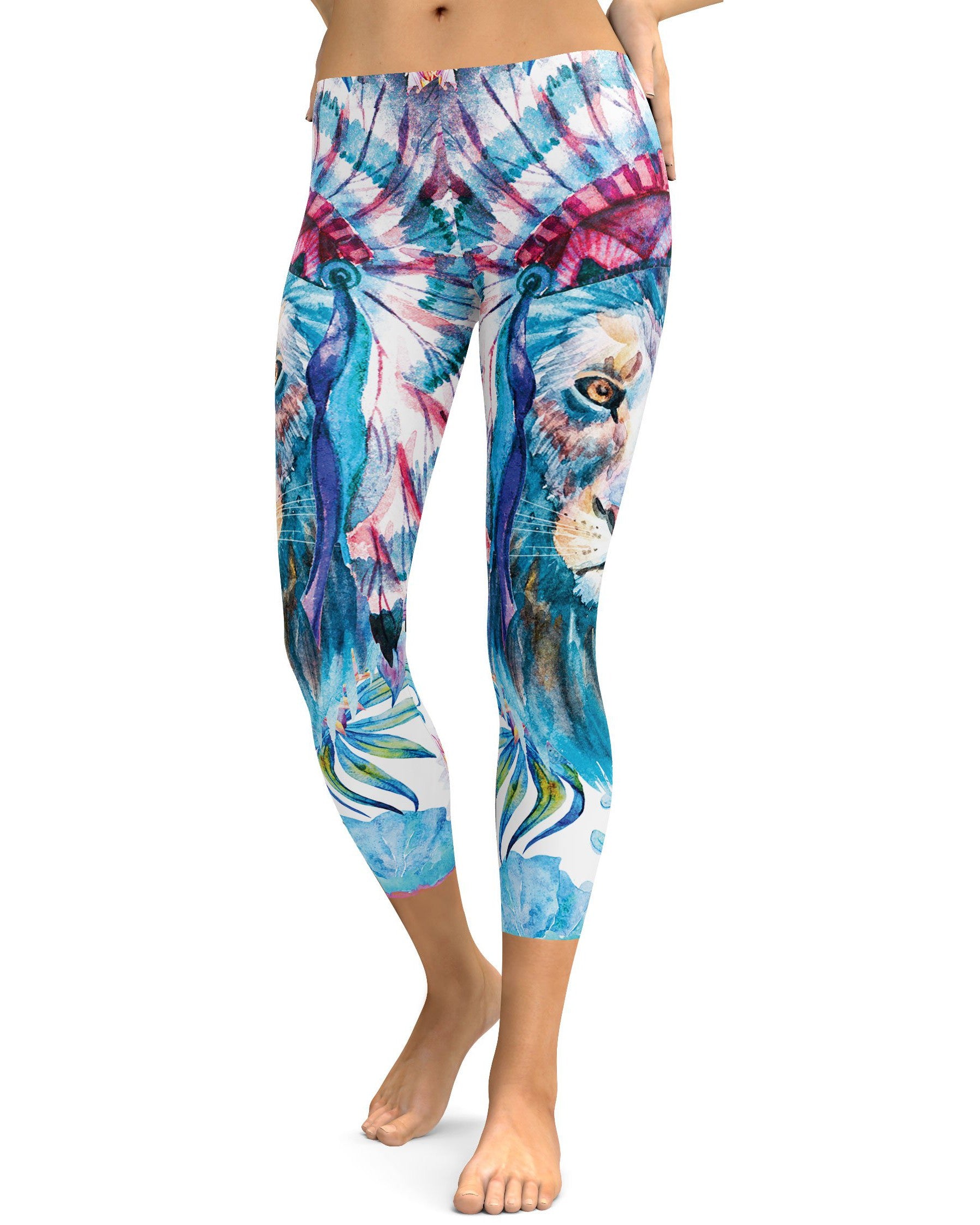 Watercolor King of Summer Capris