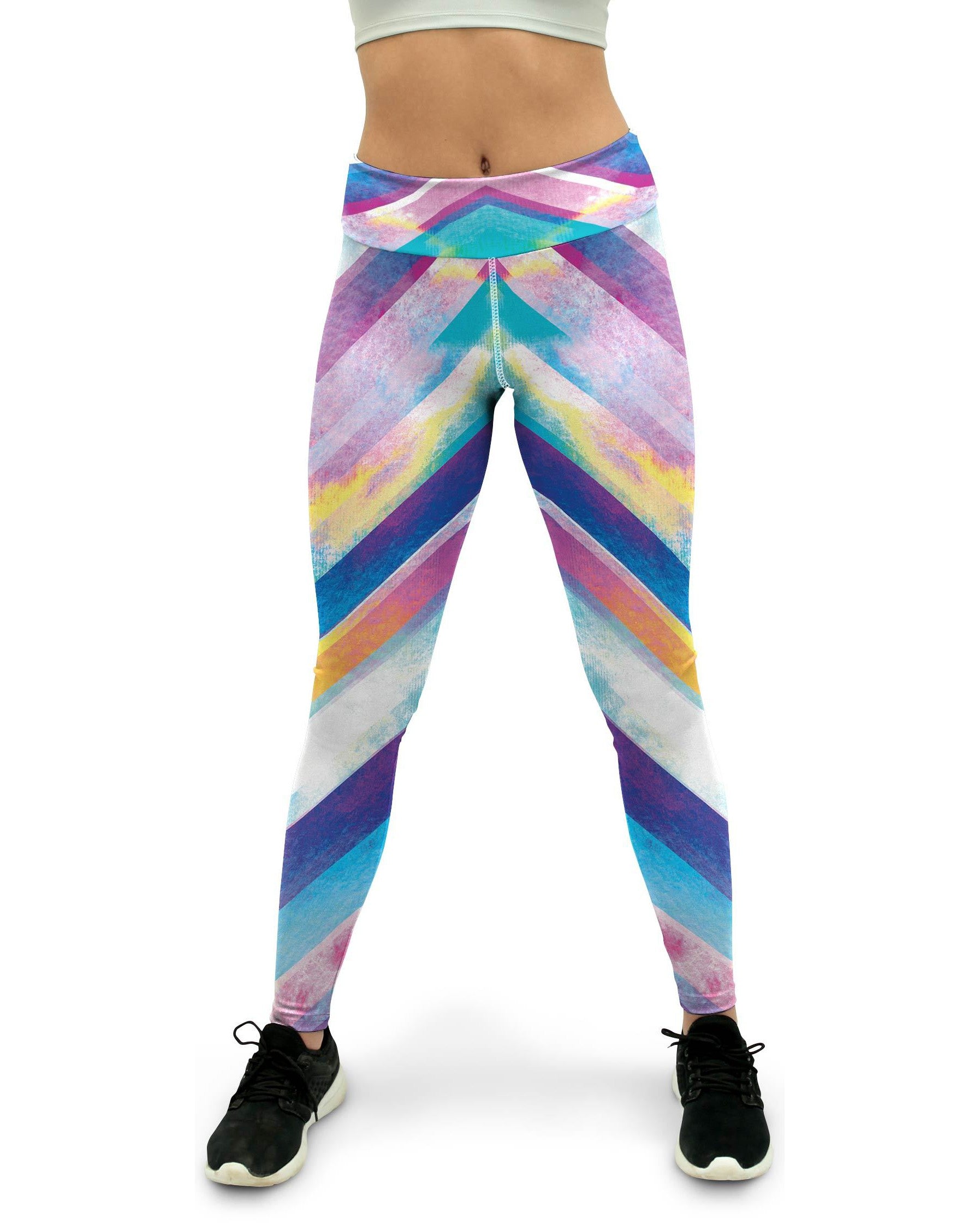 Zigzag Striped Yoga Pants Gearbunch