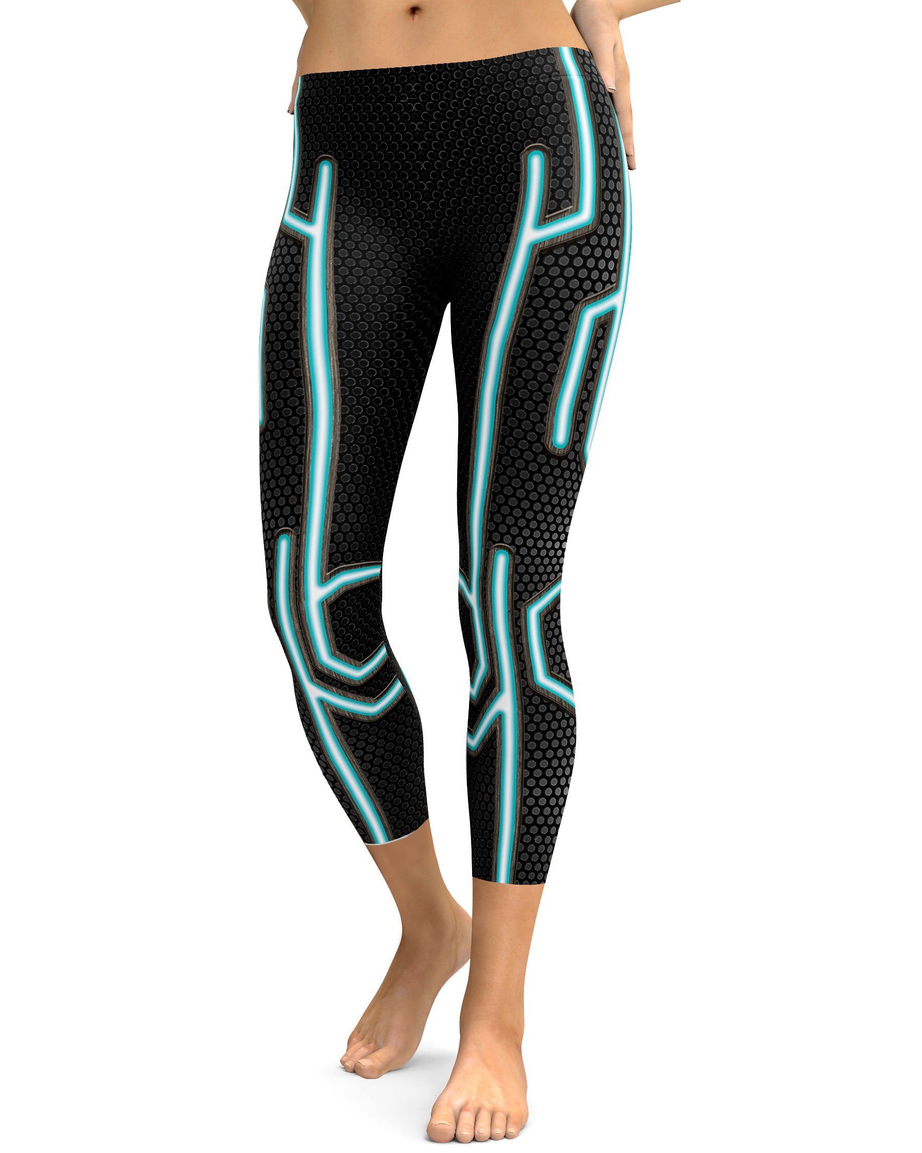 Blue Speedster Capris - GearBunch Leggings / Yoga Pants