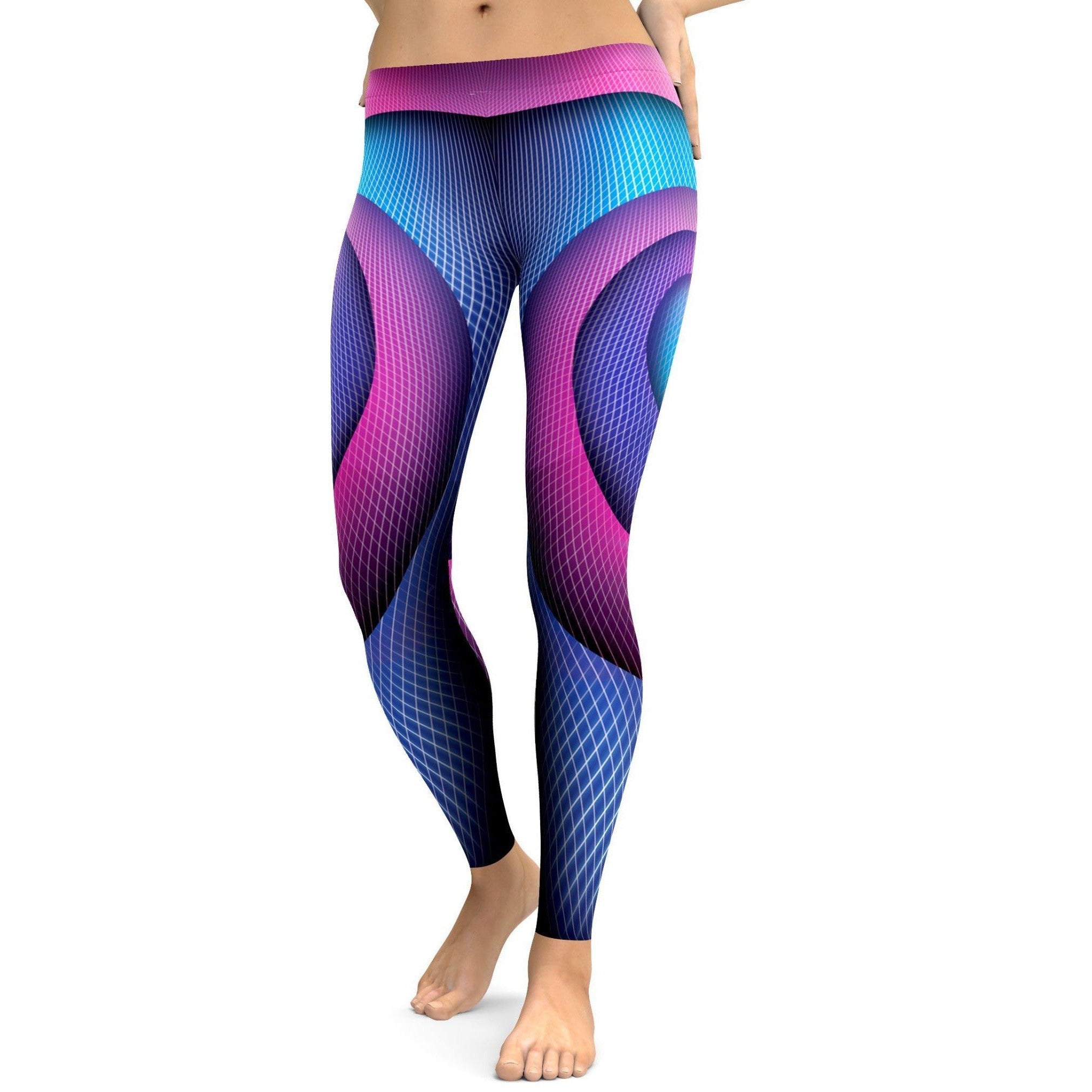 Optical Illusion Colorful Swirls Leggings - Gearbunch Leggings