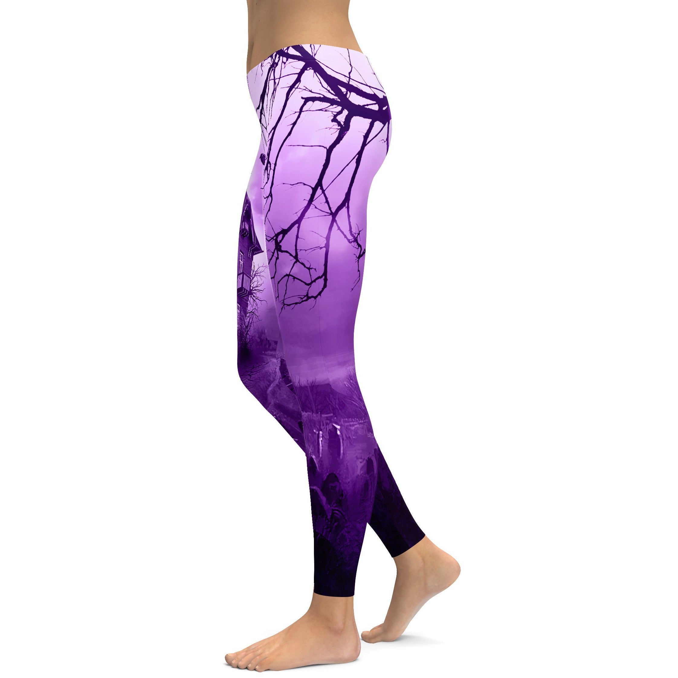 Haunted House Leggings - GearBunch Leggings / Yoga Pants