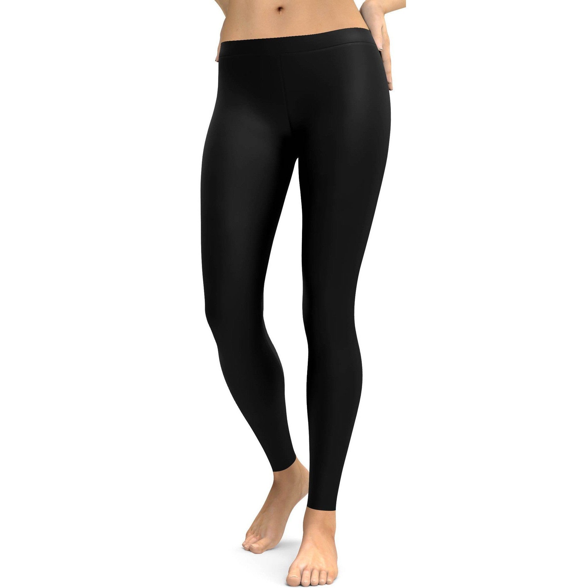 Solid Black Leggings | GearBunch