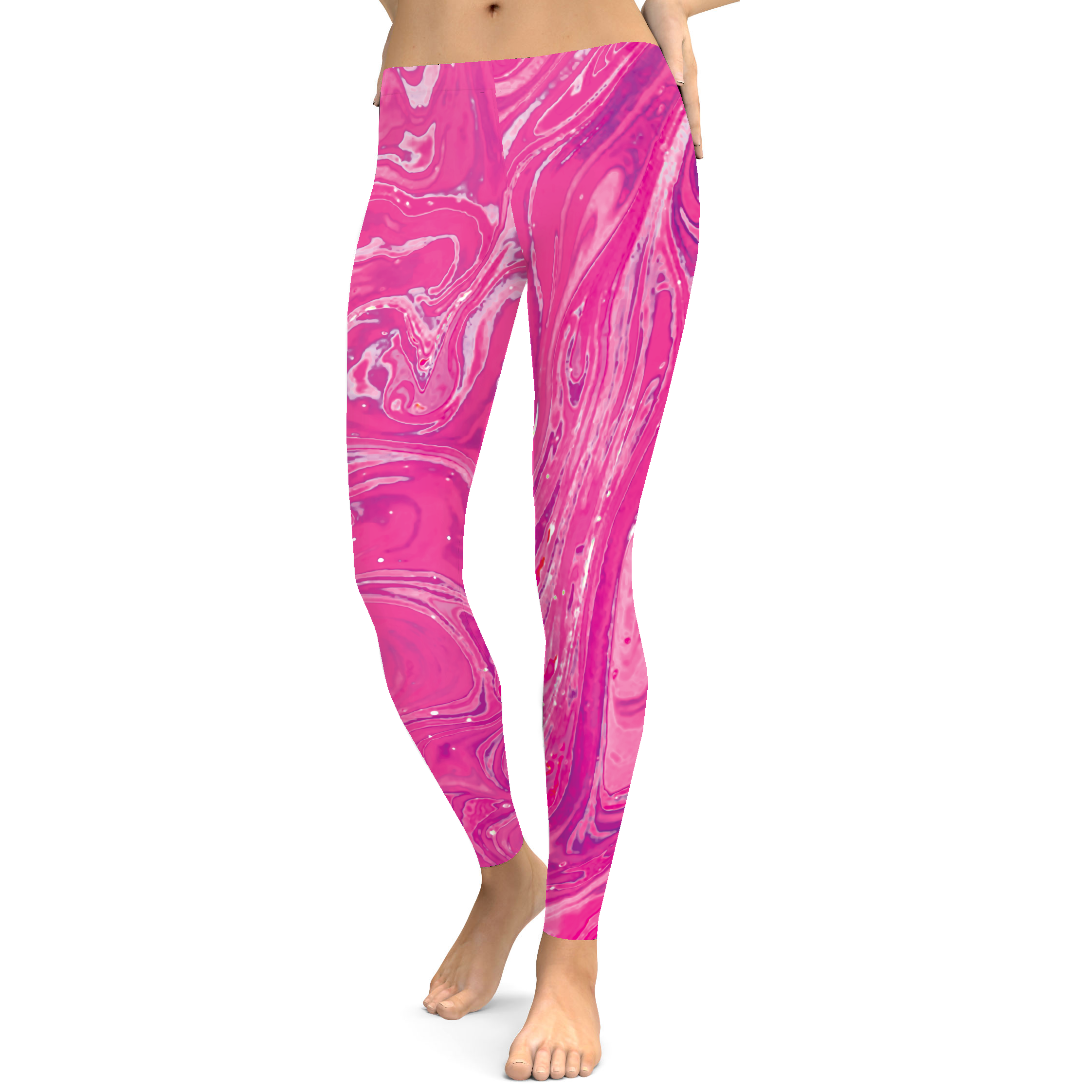 Pink Swirl Leggings Gearbunch