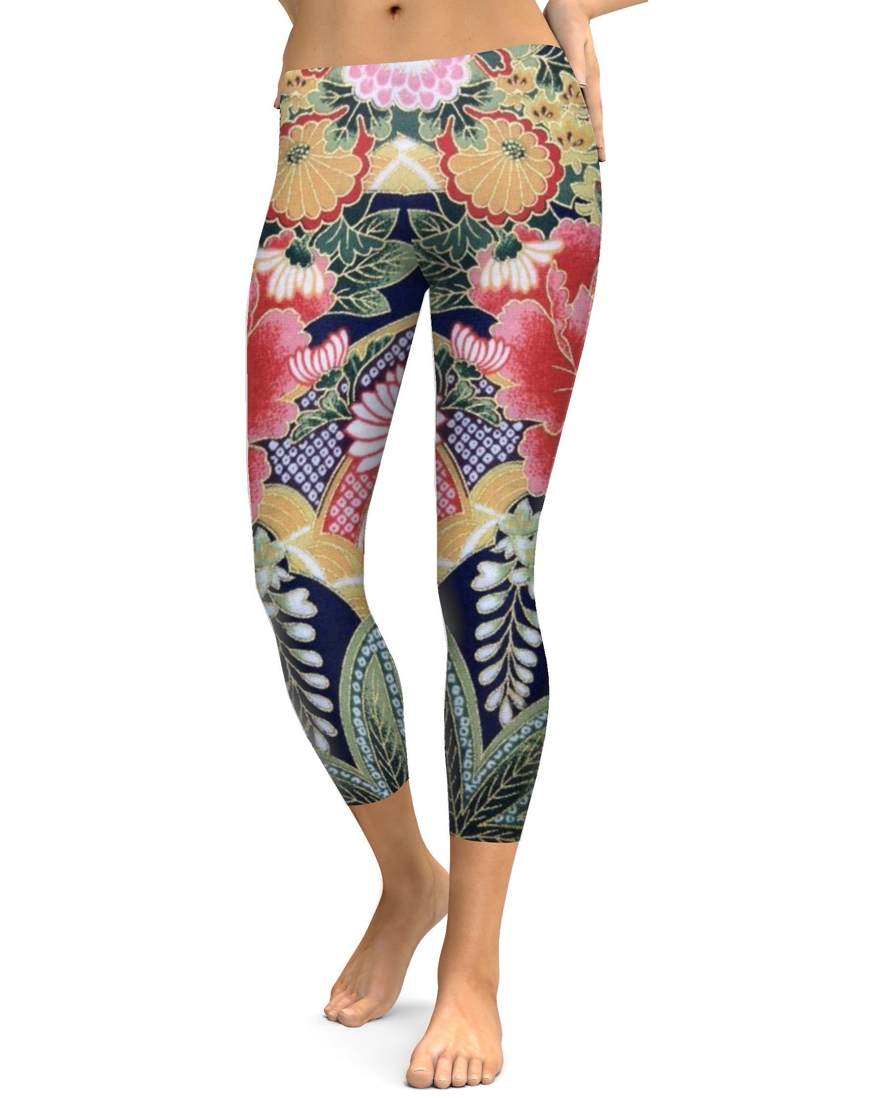 Oriental Floral Capris | GearBunch
