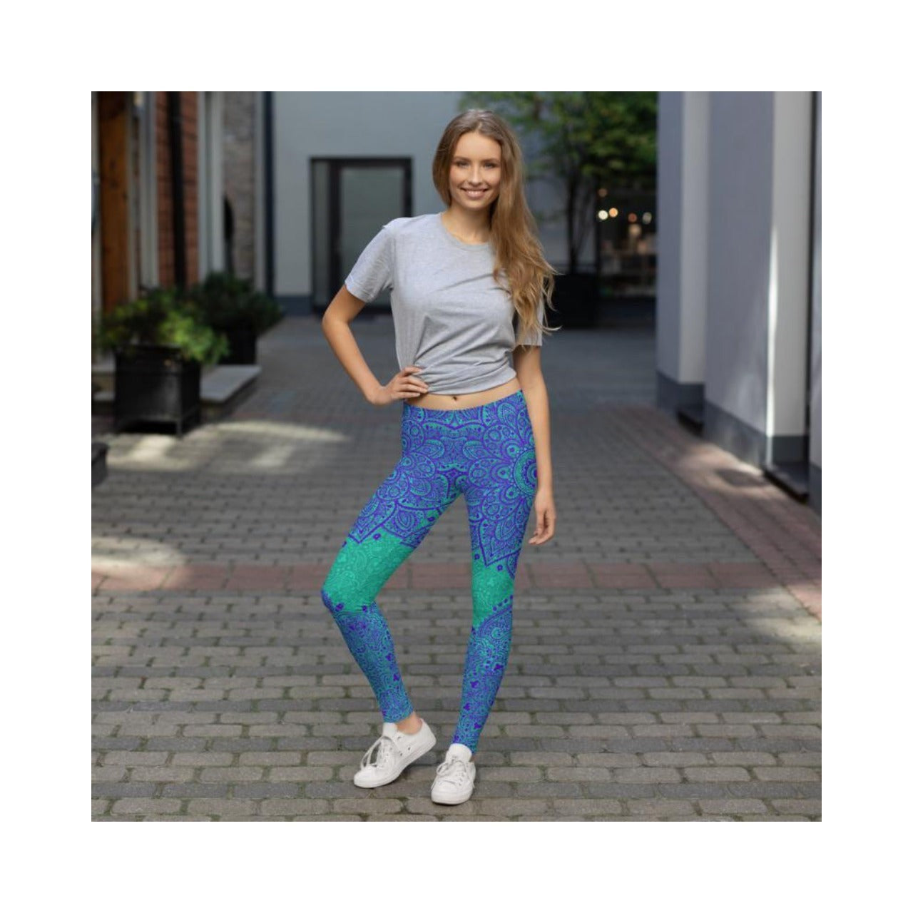 Gearbunch Leggings - Turquoise and Purple Mandala Leggings