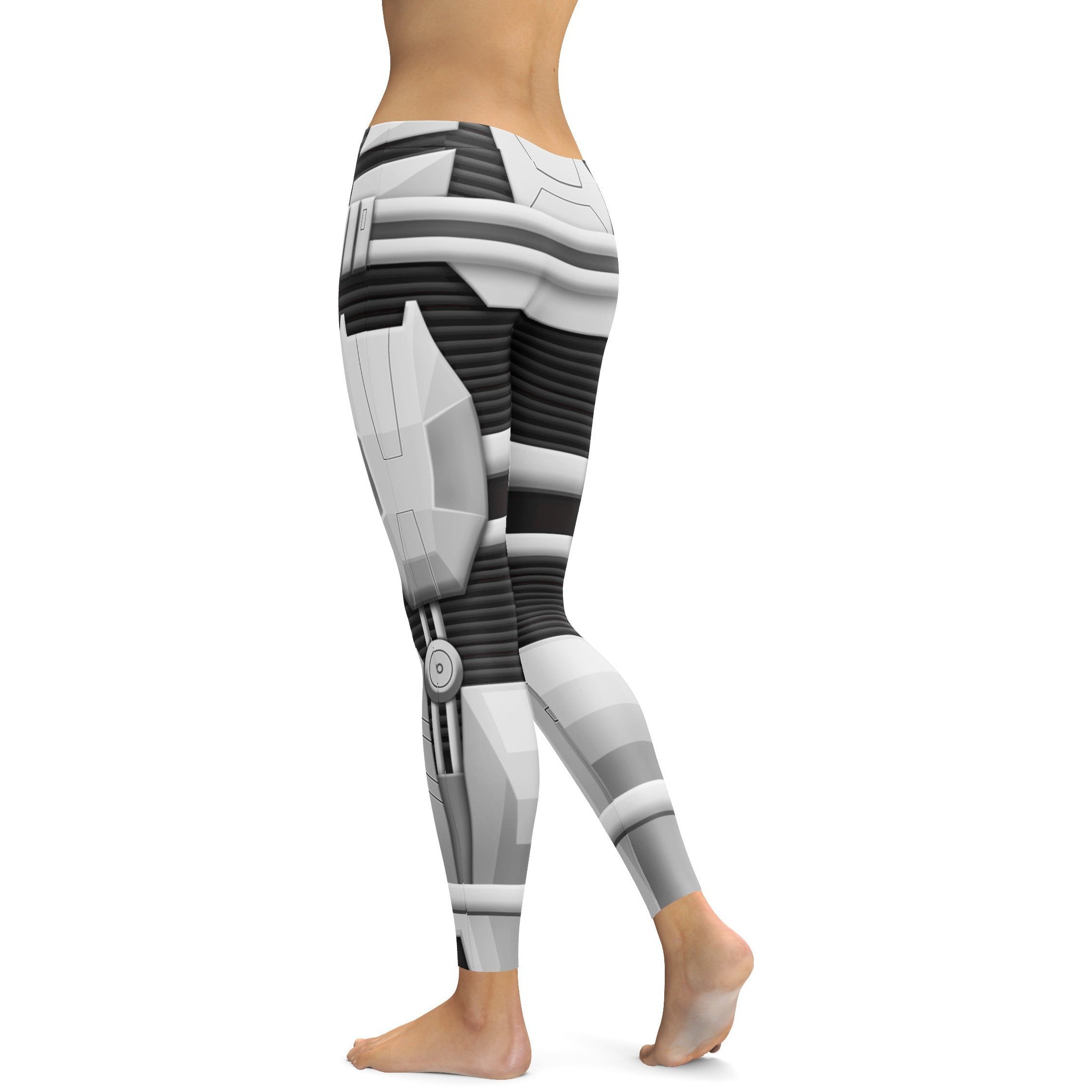 Black & White Trooper Leggings - GearBunch Leggings