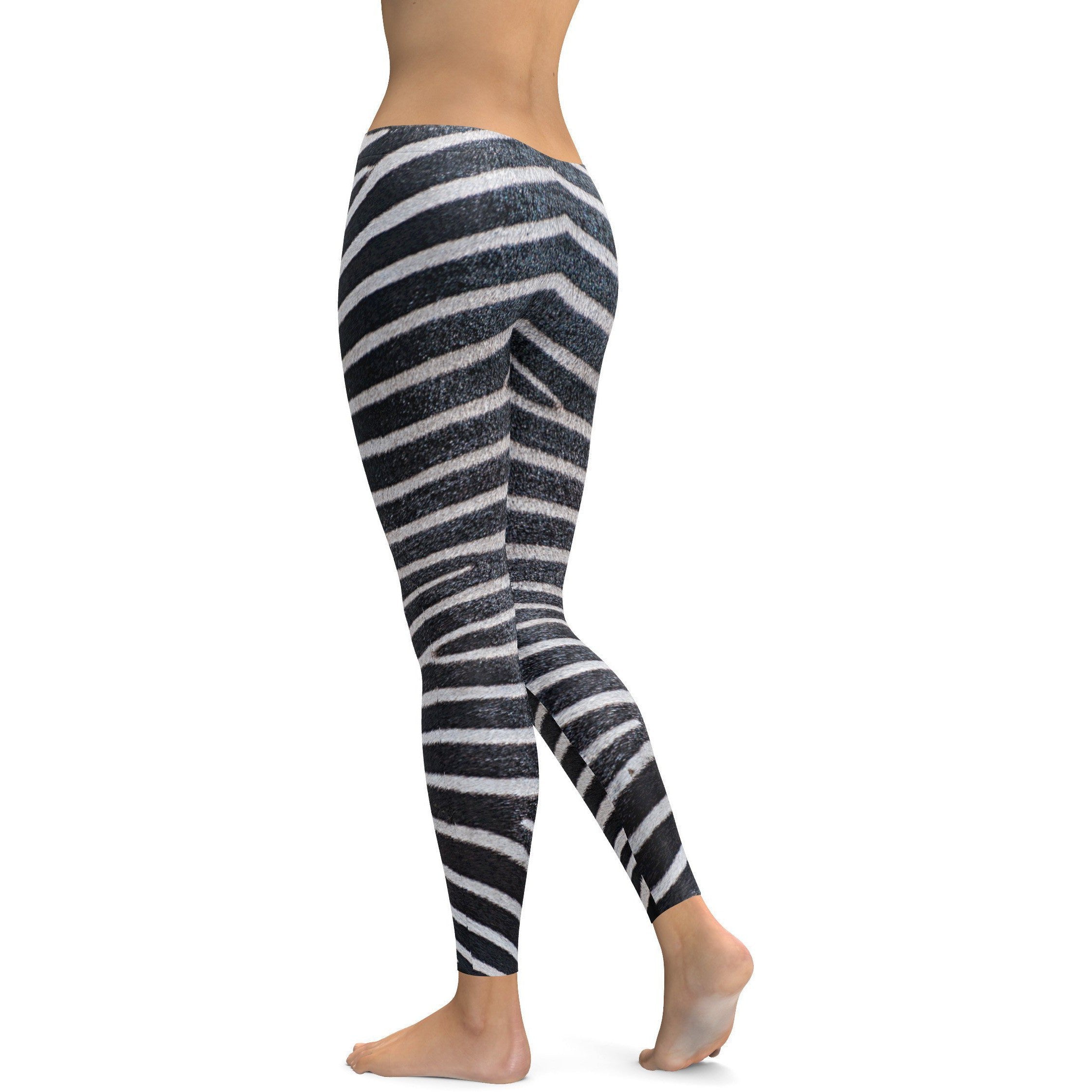 Zebra Skin Leggings - GearBunch Leggings / Yoga Pants