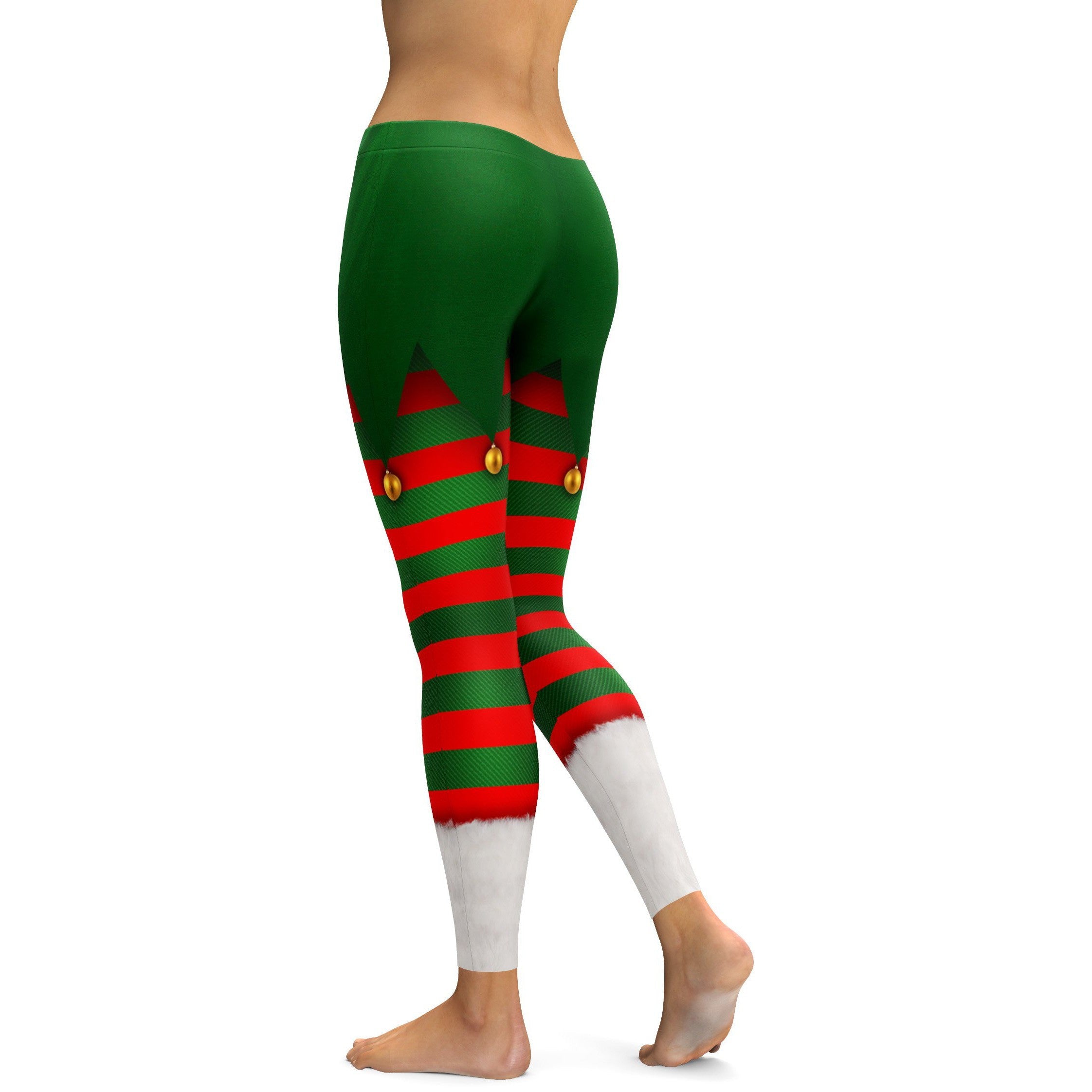 Womens Workout Yoga Elf Pants Leggings Green/Red/White | Gearbunch.com