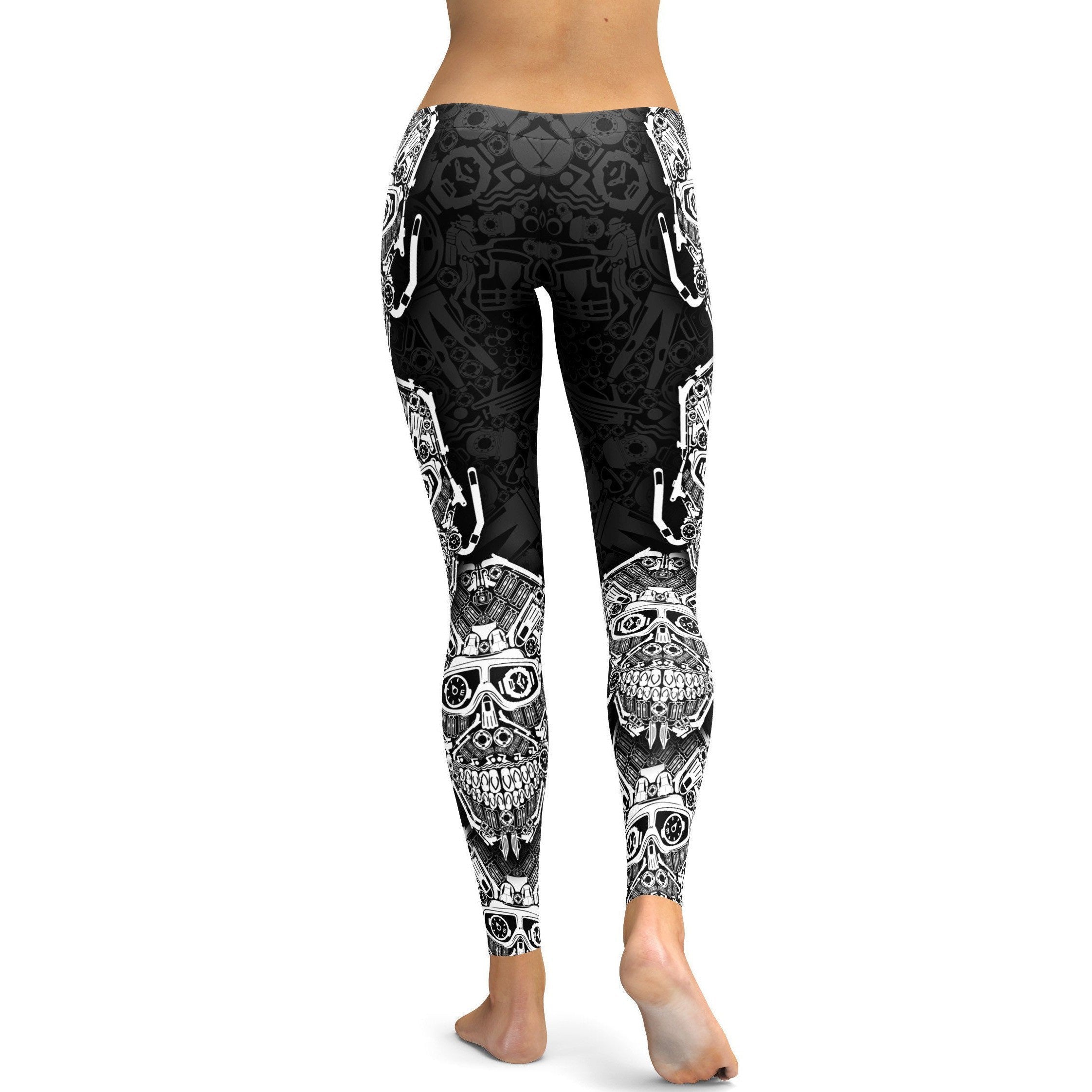Diving Skull Leggings - GearBunch Leggings / Yoga Pants