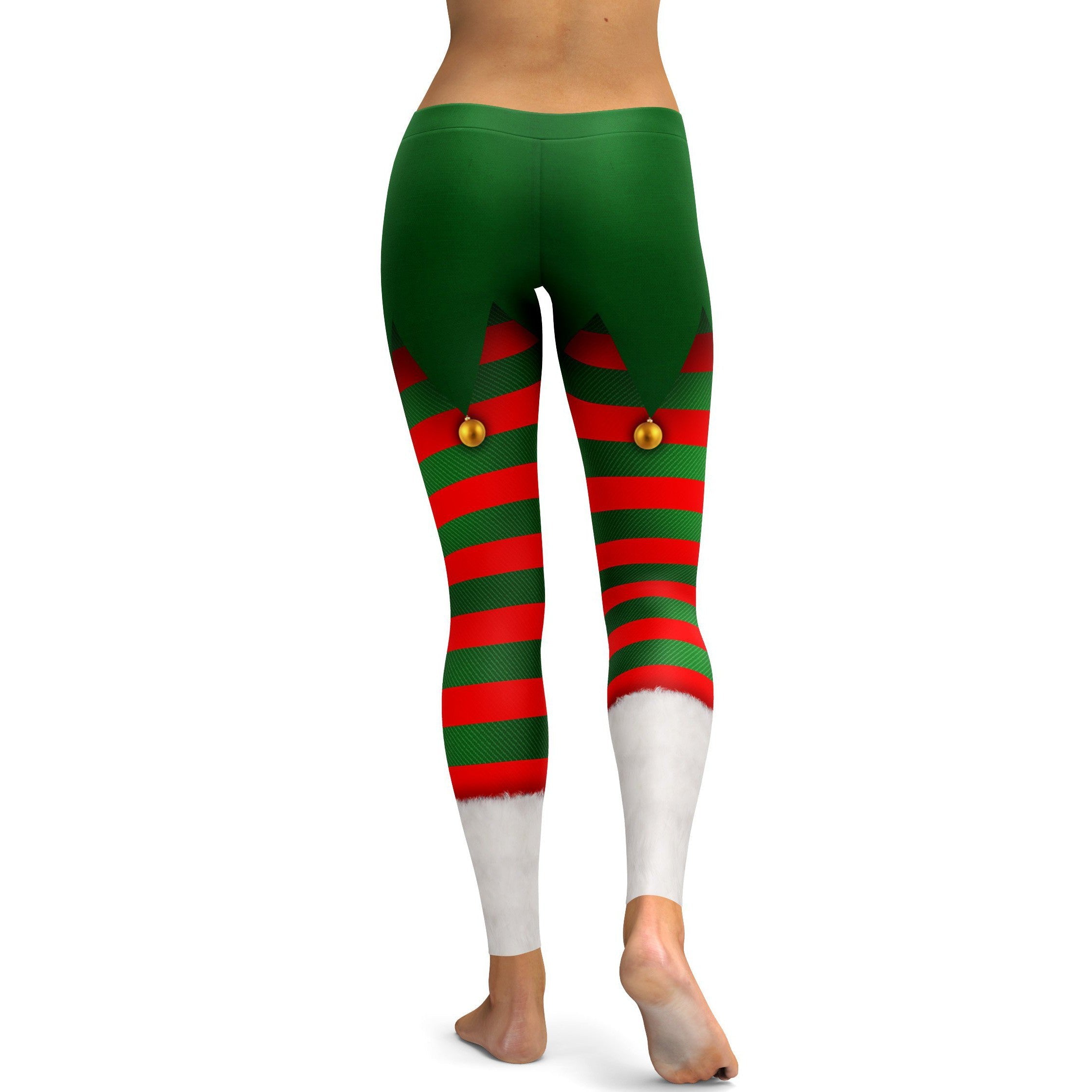 Womens Workout Yoga Elf Pants Leggings Green/Red/White | Gearbunch.com