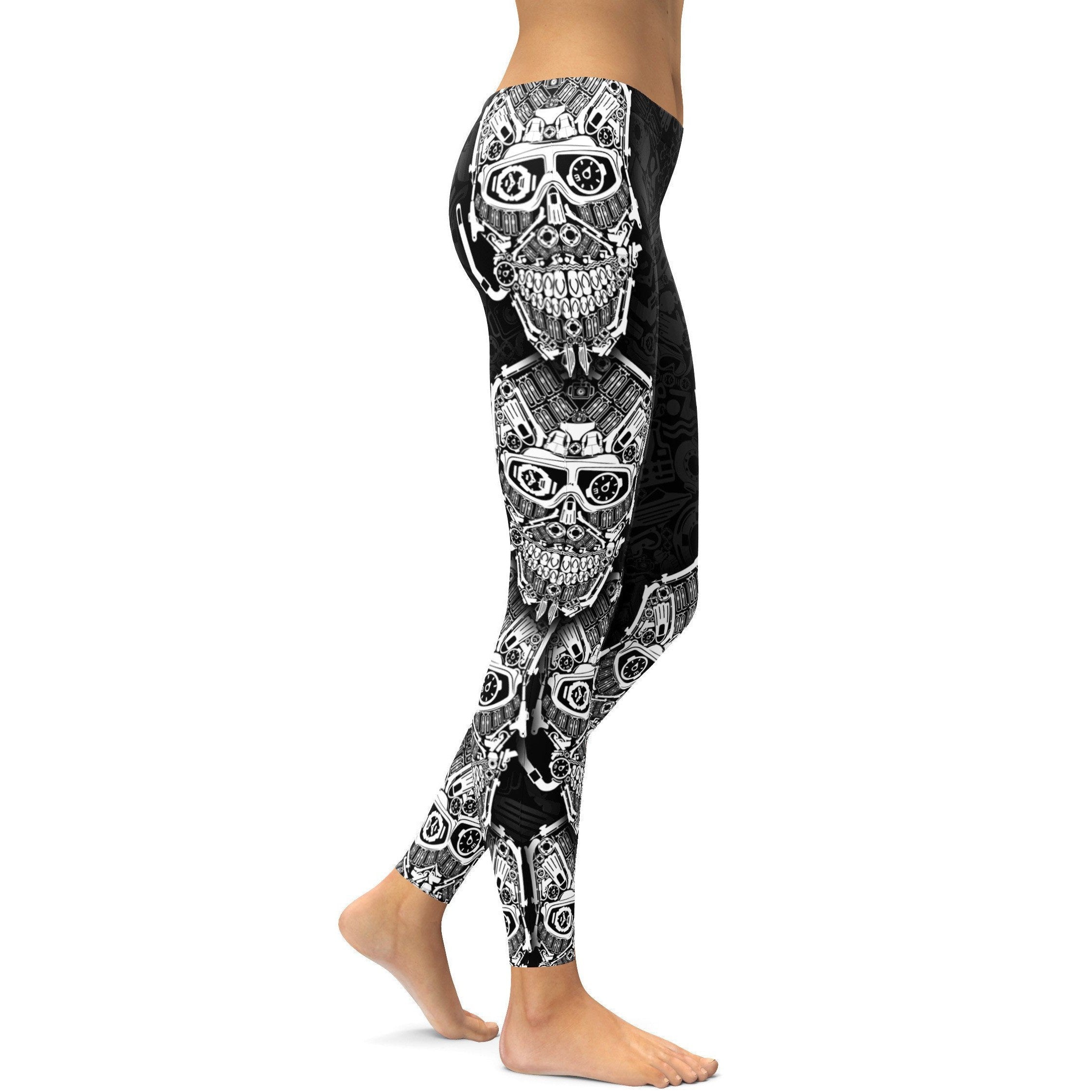 Diving Skull Leggings - GearBunch Leggings / Yoga Pants
