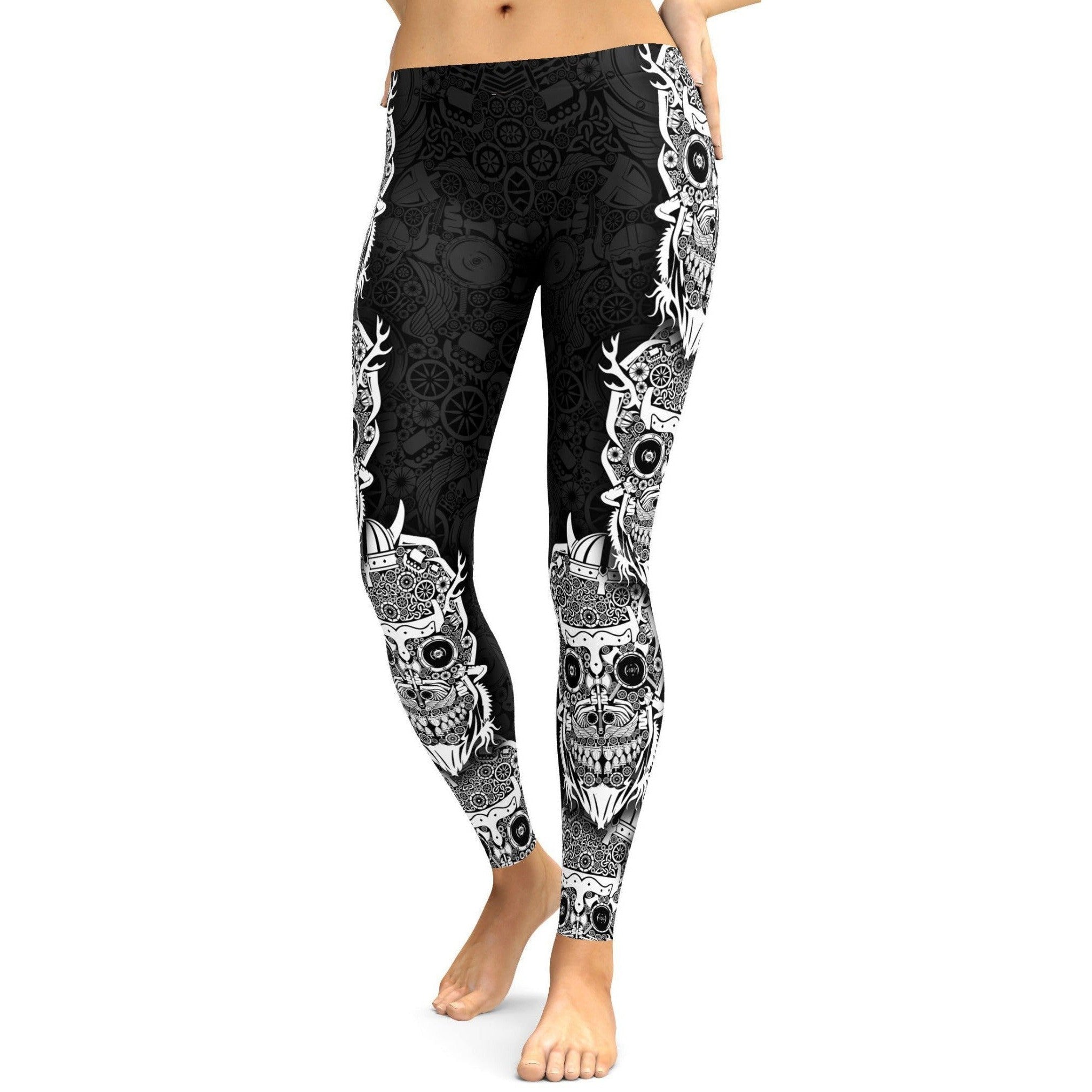Vikings Skull Leggings - GearBunch Leggings