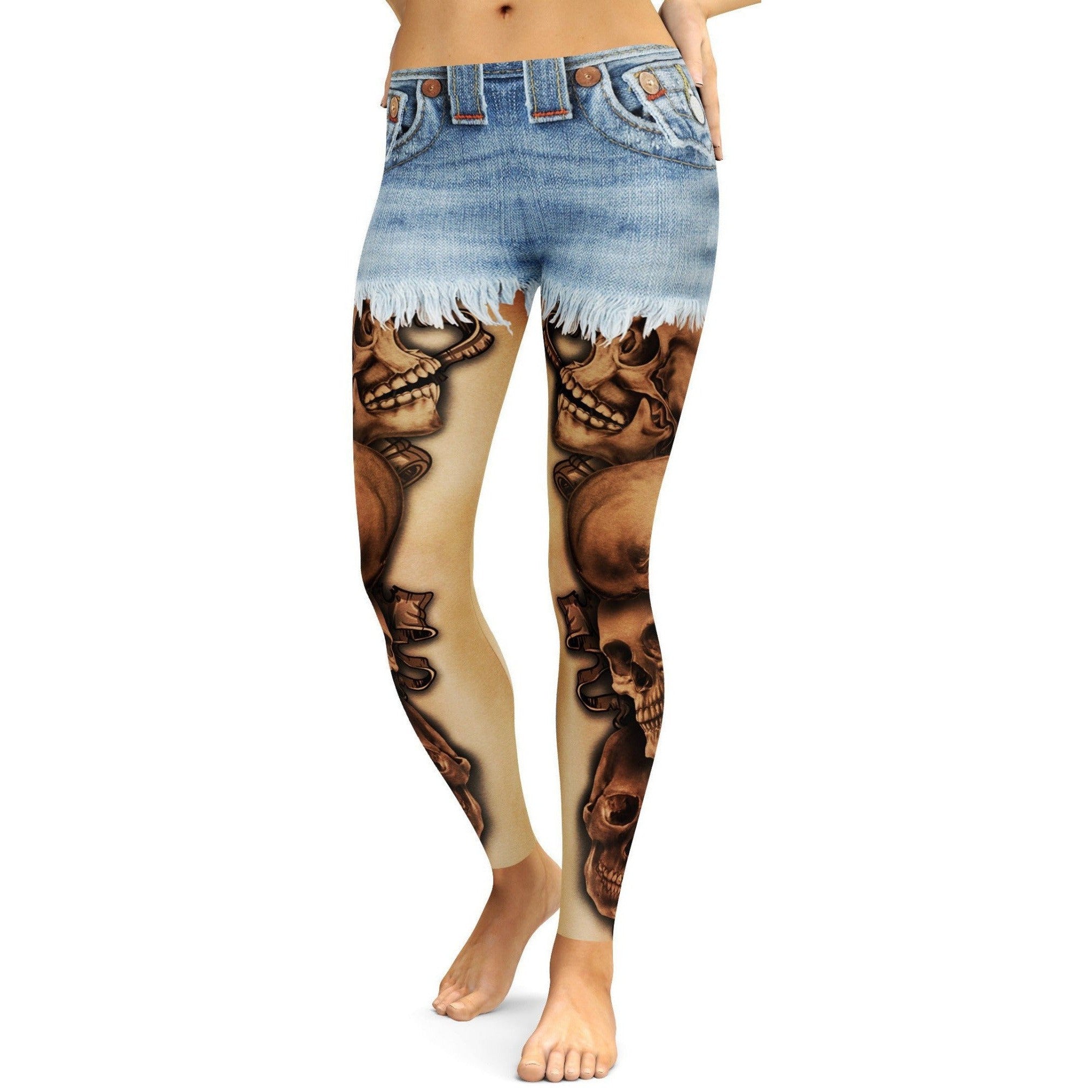 Shorts and Tattoos Leggings - GearBunch Leggings