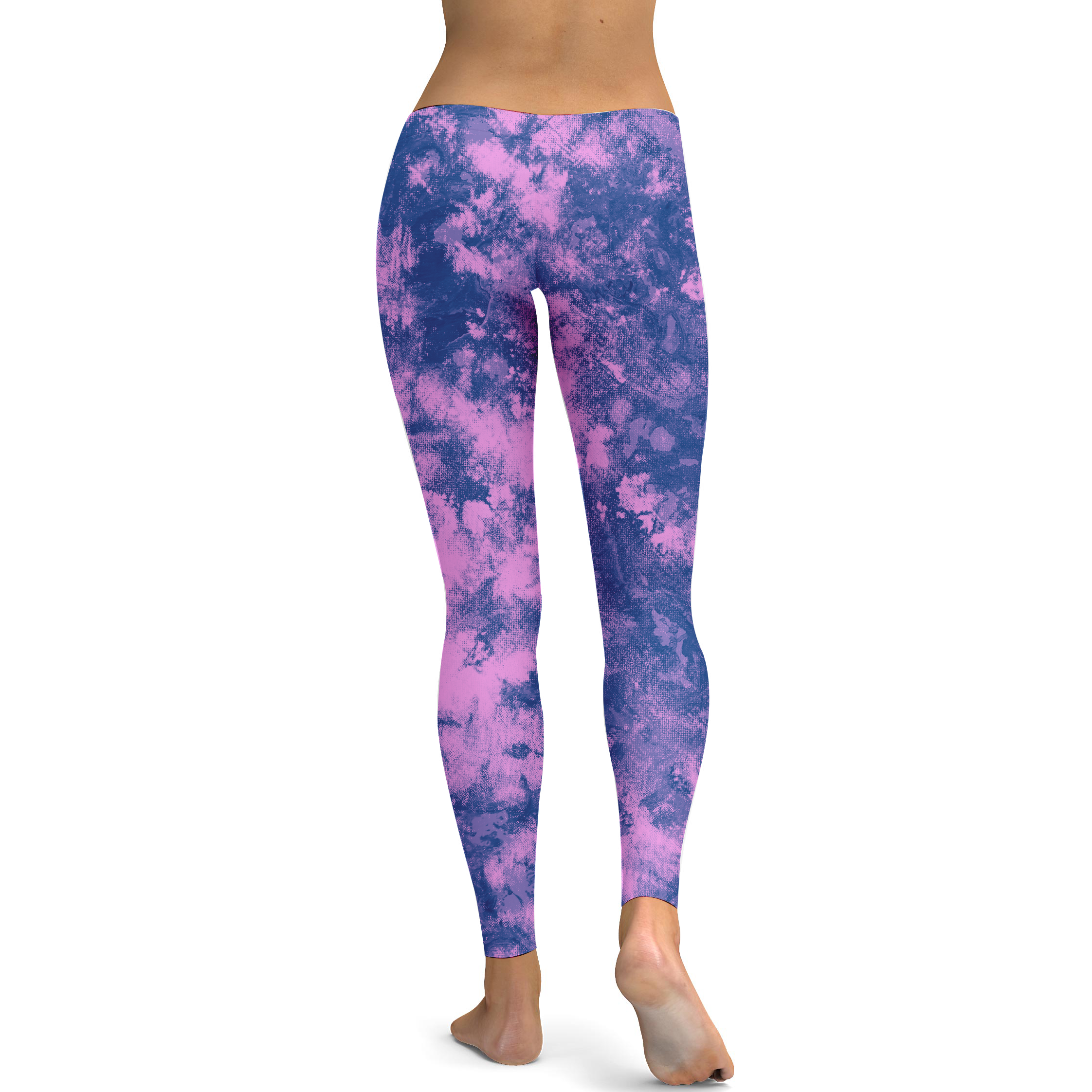 Womens Workout Yoga Navy Glaze Leggings Purple/Blue | Gearbunch.com
