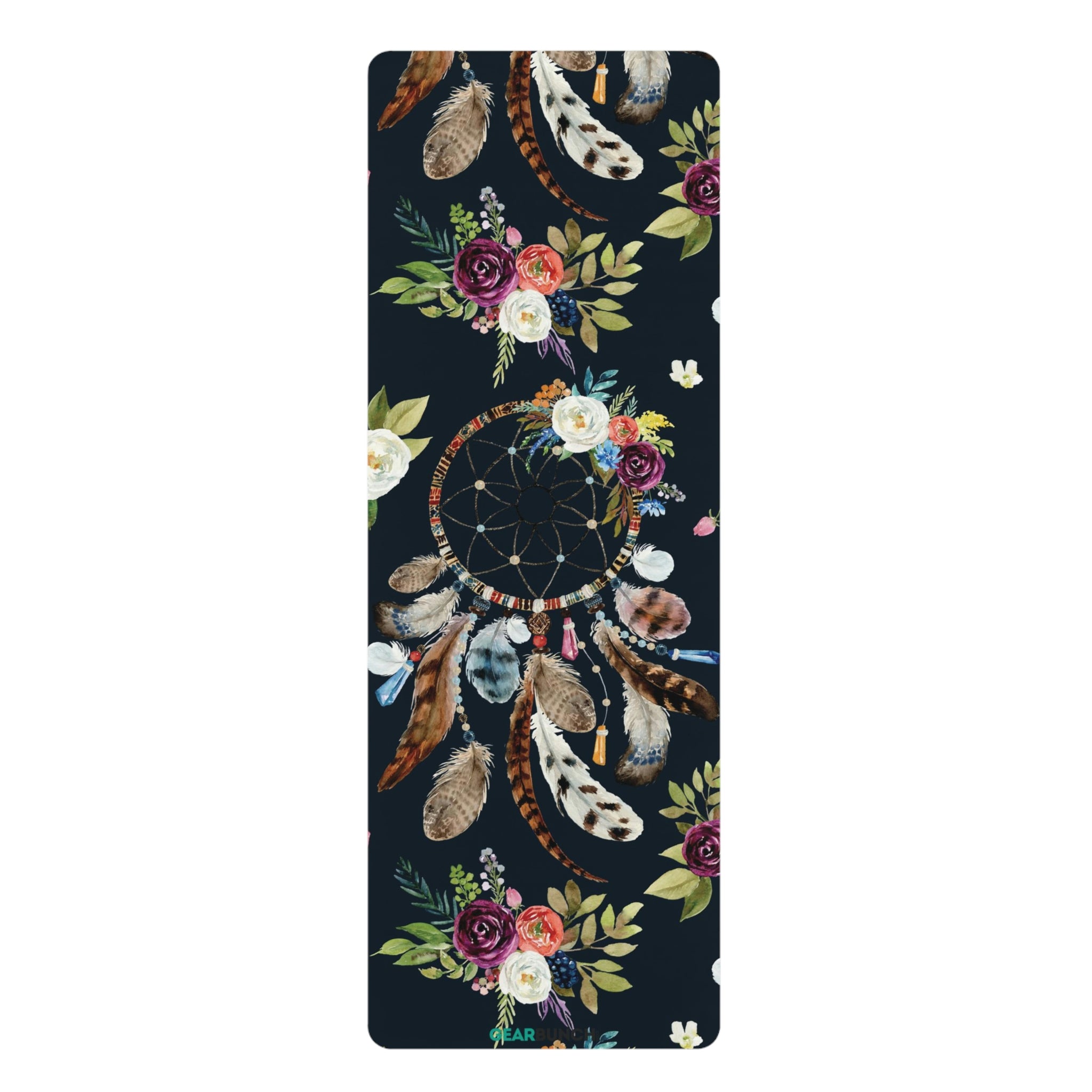 GearBunch Boho Dreamcatcher and Flowers Yoga Mat