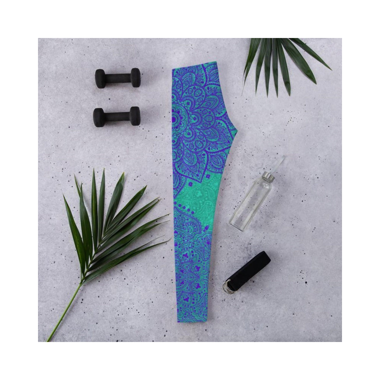 Turquoise and Purple Mandala Leggings | Gearbunch Leggings