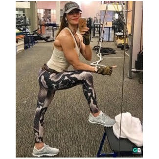 Womens Workout Yoga Anaconda Snake Skin Leggings Black/White/Brown | Gearbunch.com