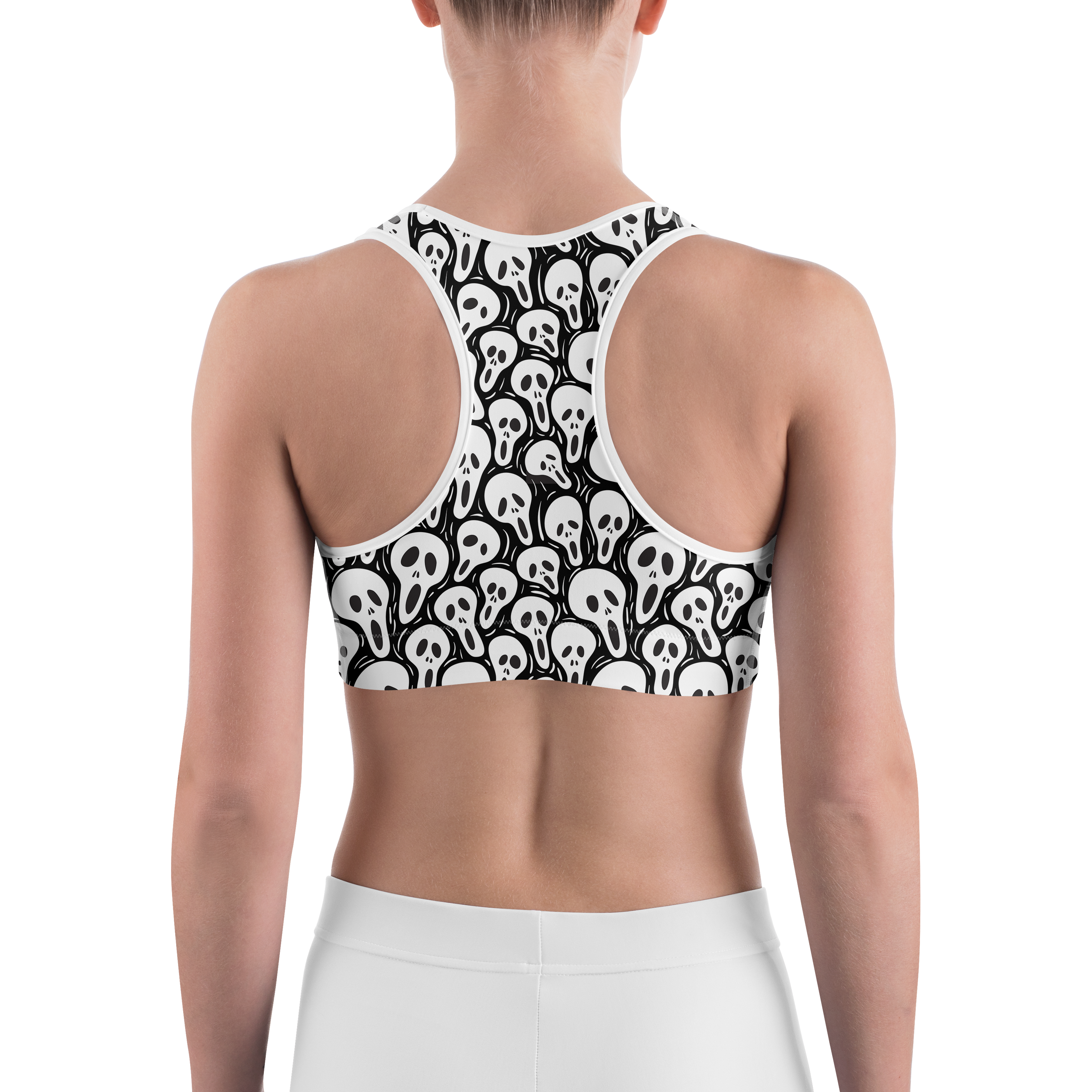 Ghost Face Sports Bra - Gearbunch