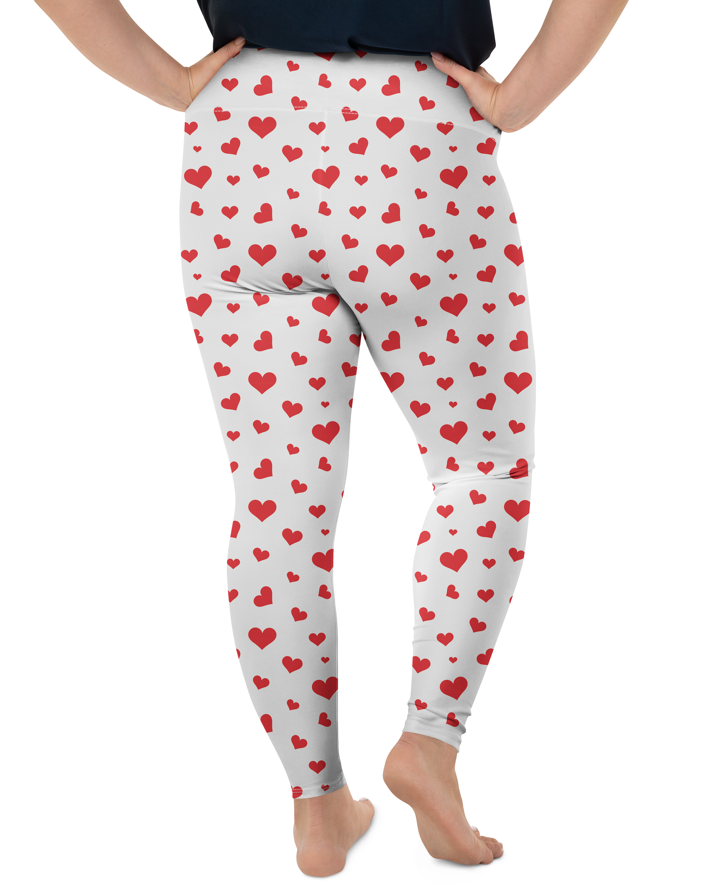 Red Hearts Plus Size Leggings - Gearbunch