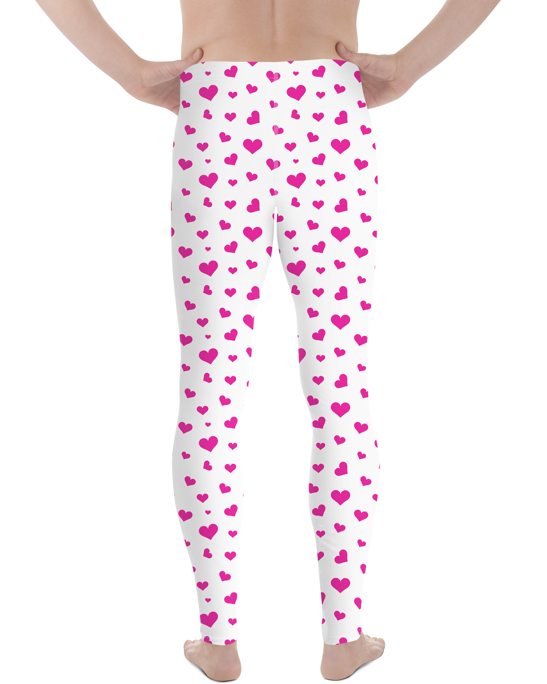 Pink Hearts Meggings - Gearbunch Mens Leggings