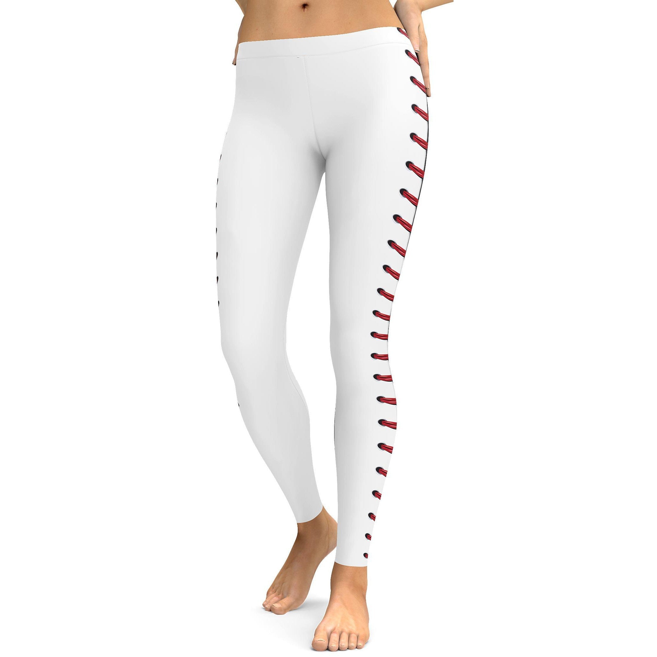 Womens Workout Yoga Baseball Stitches Leggings
