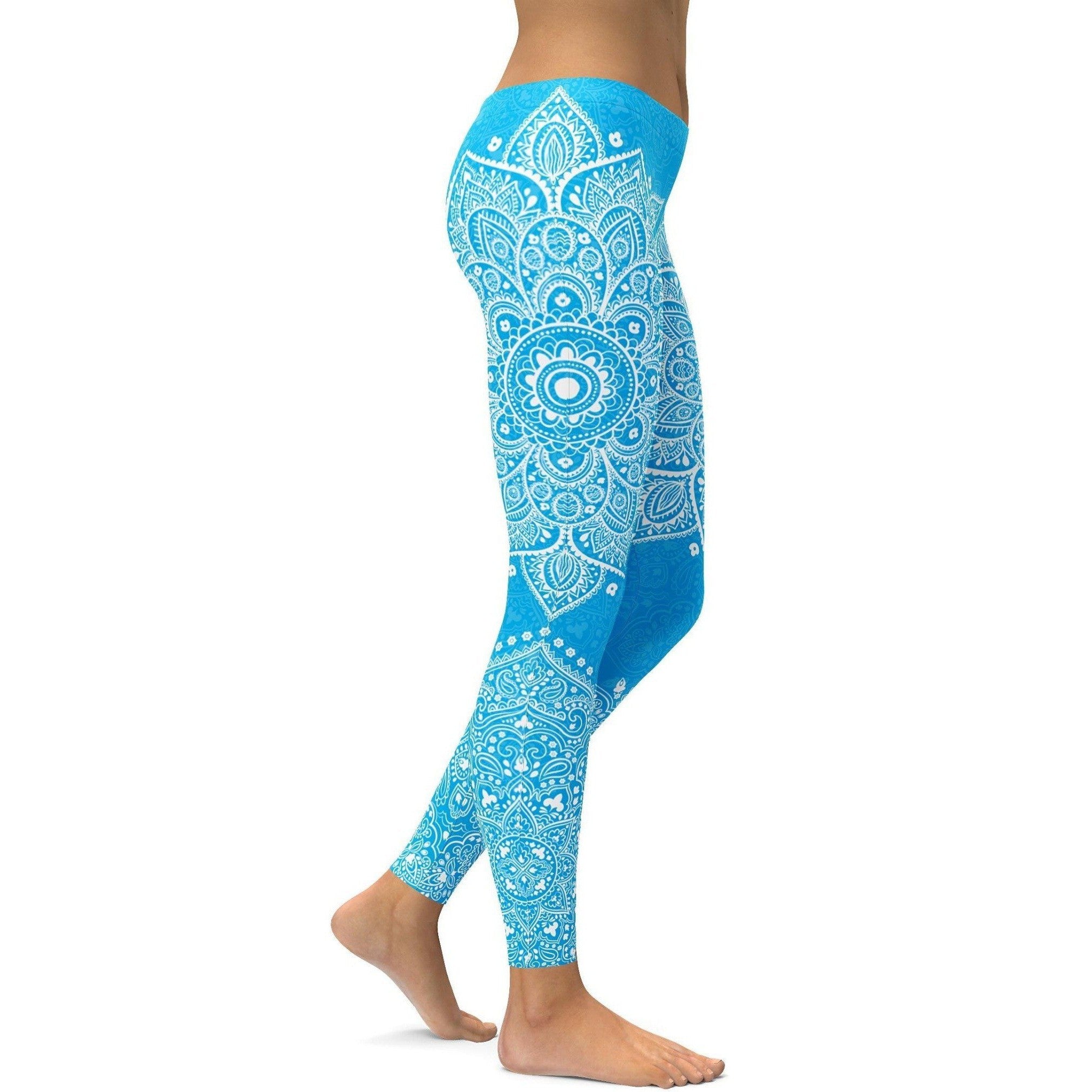 Cyan_Blue_Mandala_Leggings_Printed_Yoga_Leggings_Yoga_Pants_For_Women