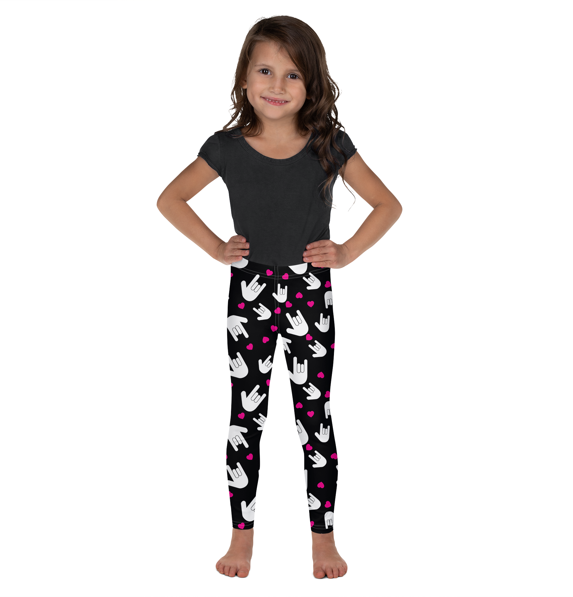 Sign Language I Love You Kid's Leggings - Gearbunch