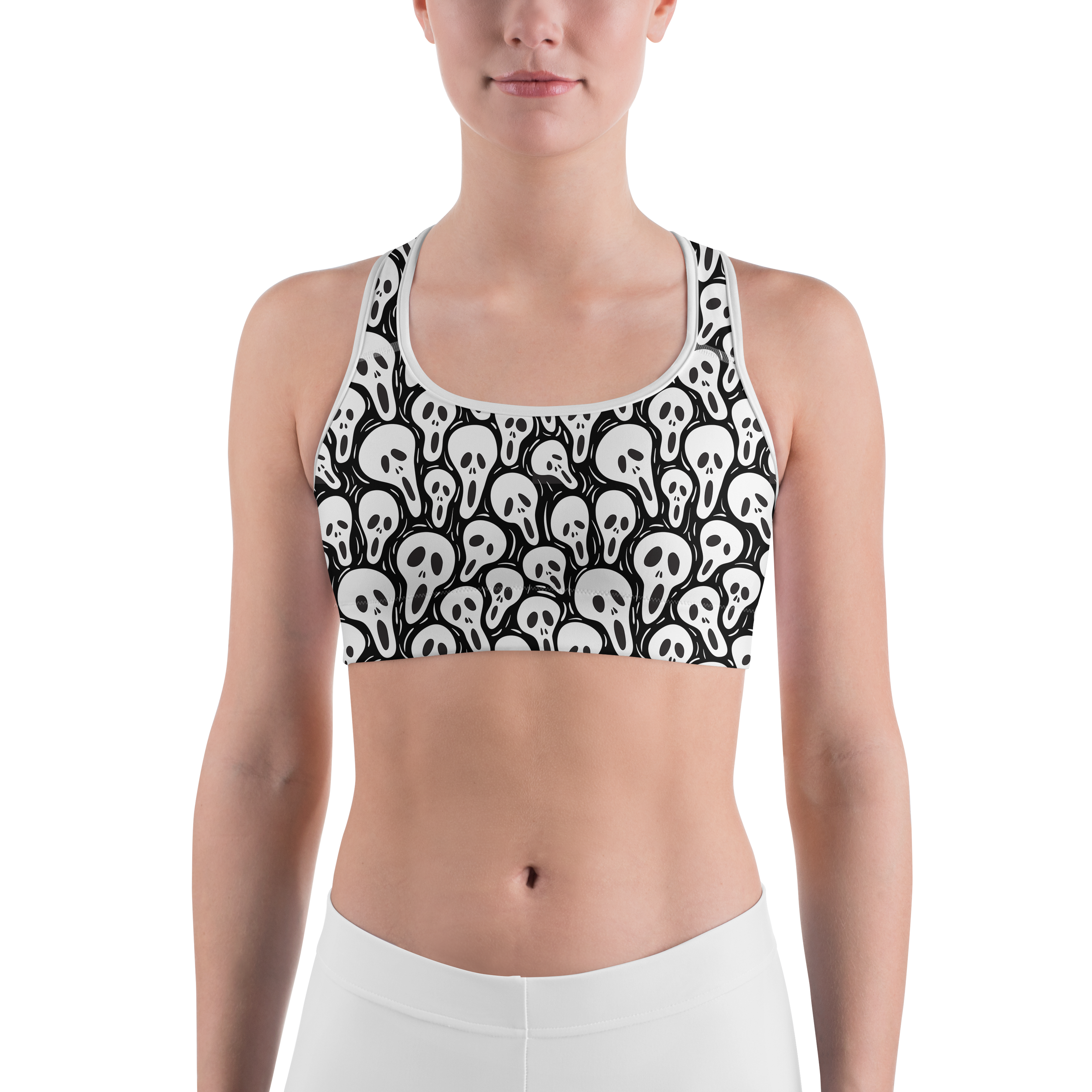 Ghost Face Sports Bra - Gearbunch