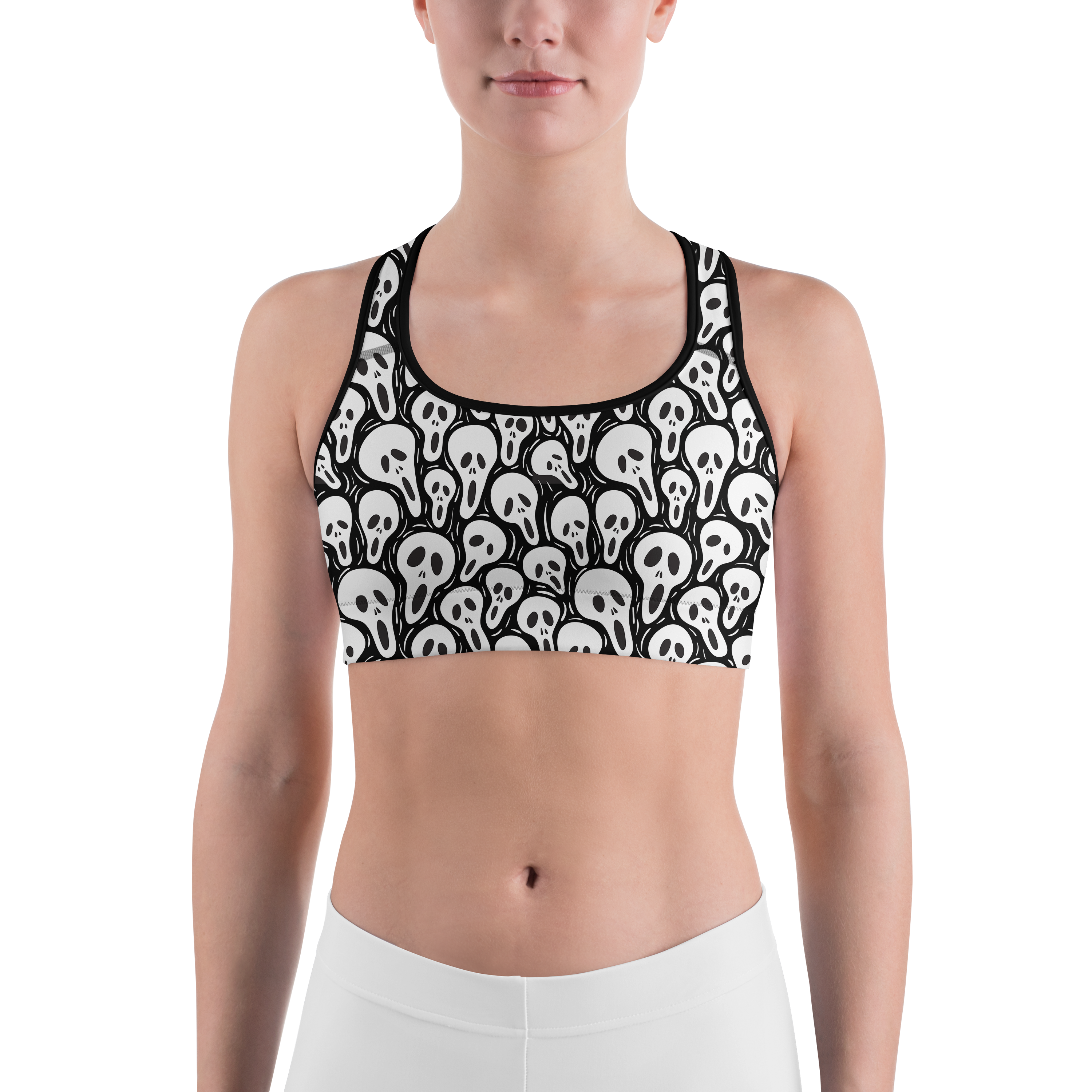 Ghost Face Sports Bra - Gearbunch