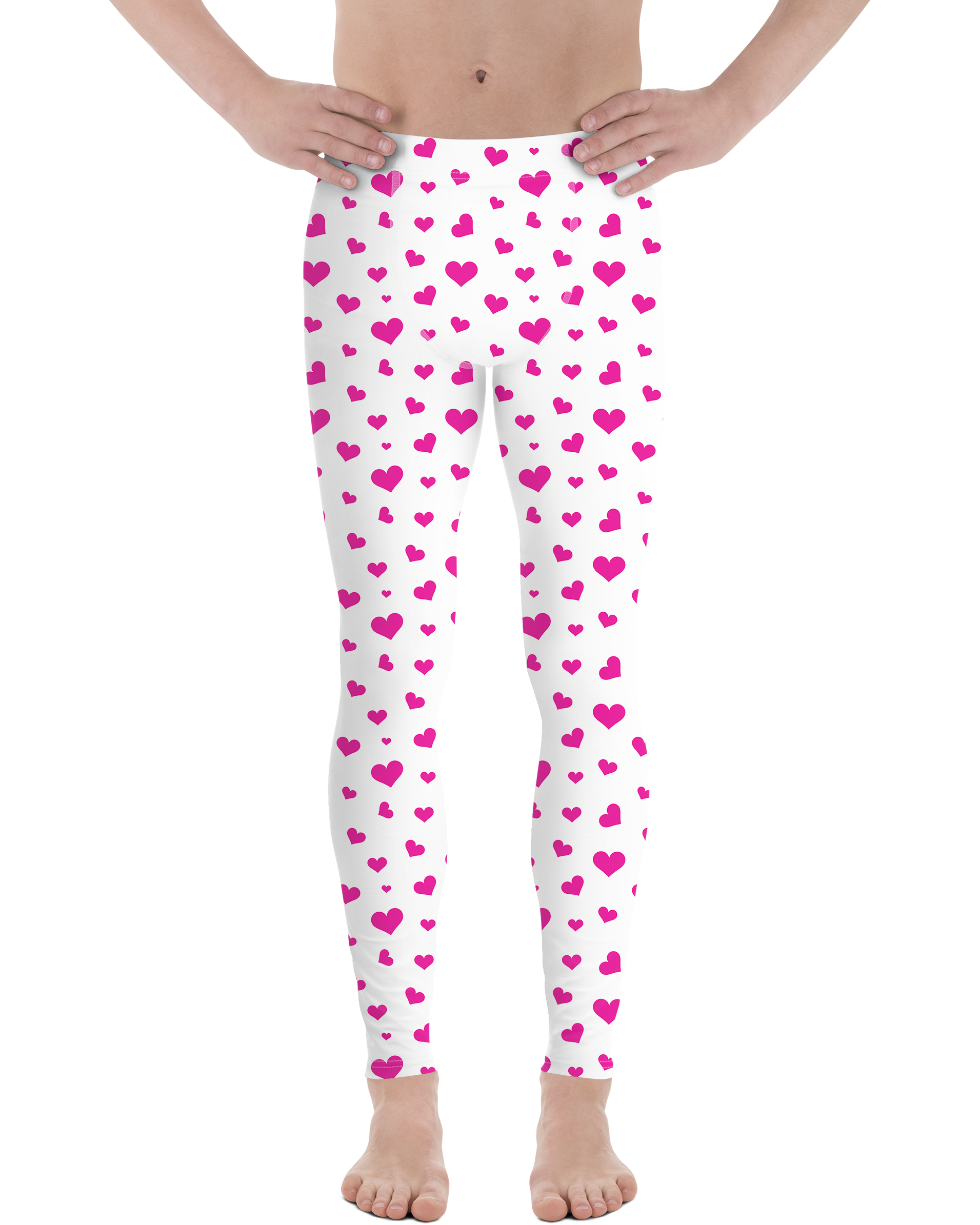 Pink Hearts Meggings - Gearbunch Mens Leggings