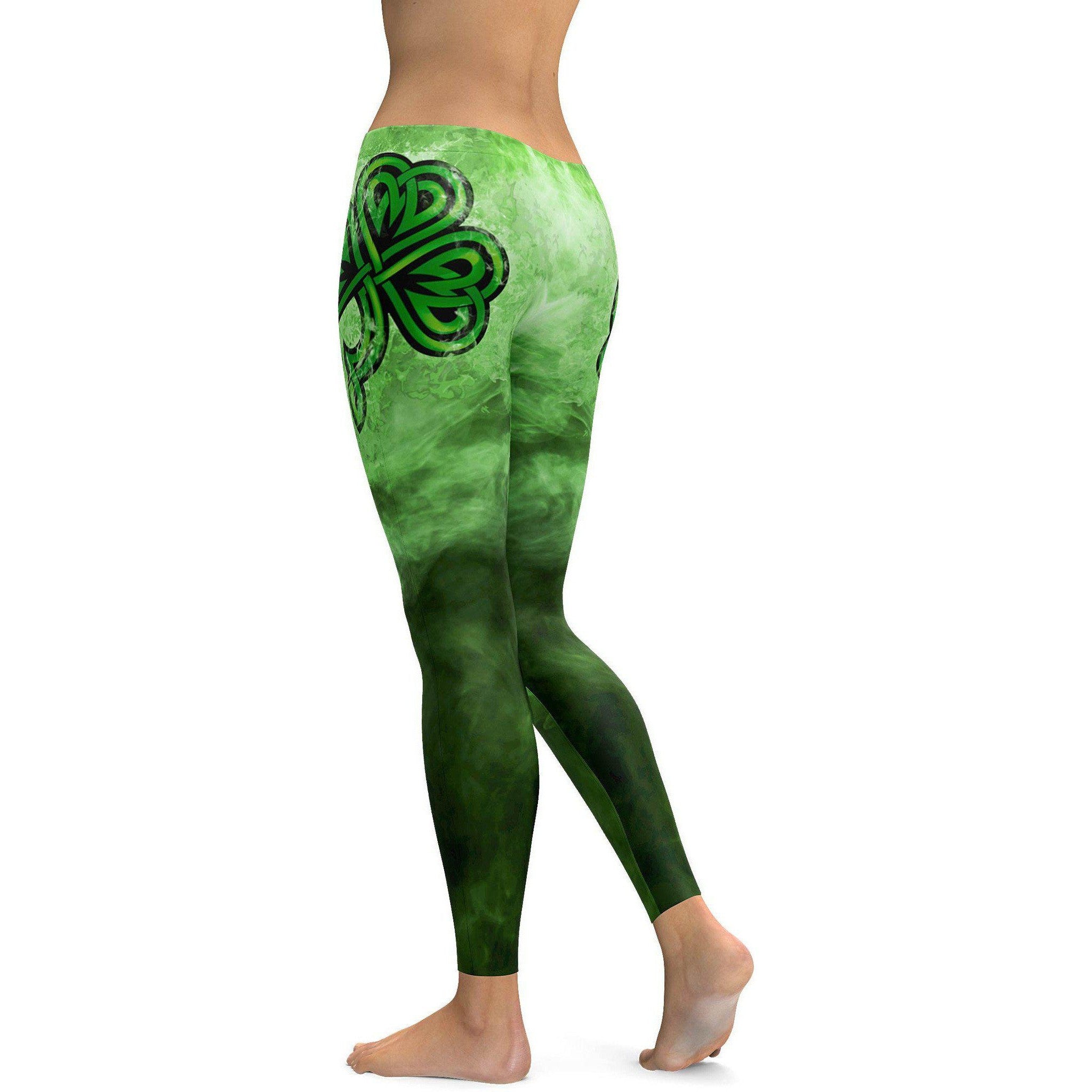 Irish Smoking Shamrock Leggings | GearBunch