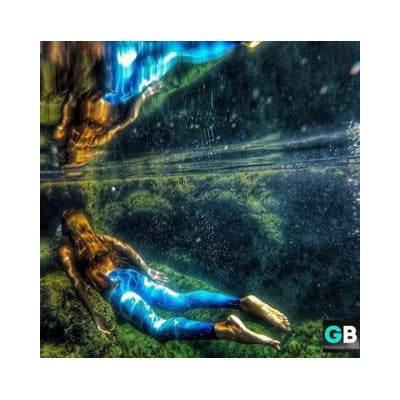 Womens Workout Yoga Jellyfish Scuba Diving Leggings in Blue Palette | Gearbunch.com