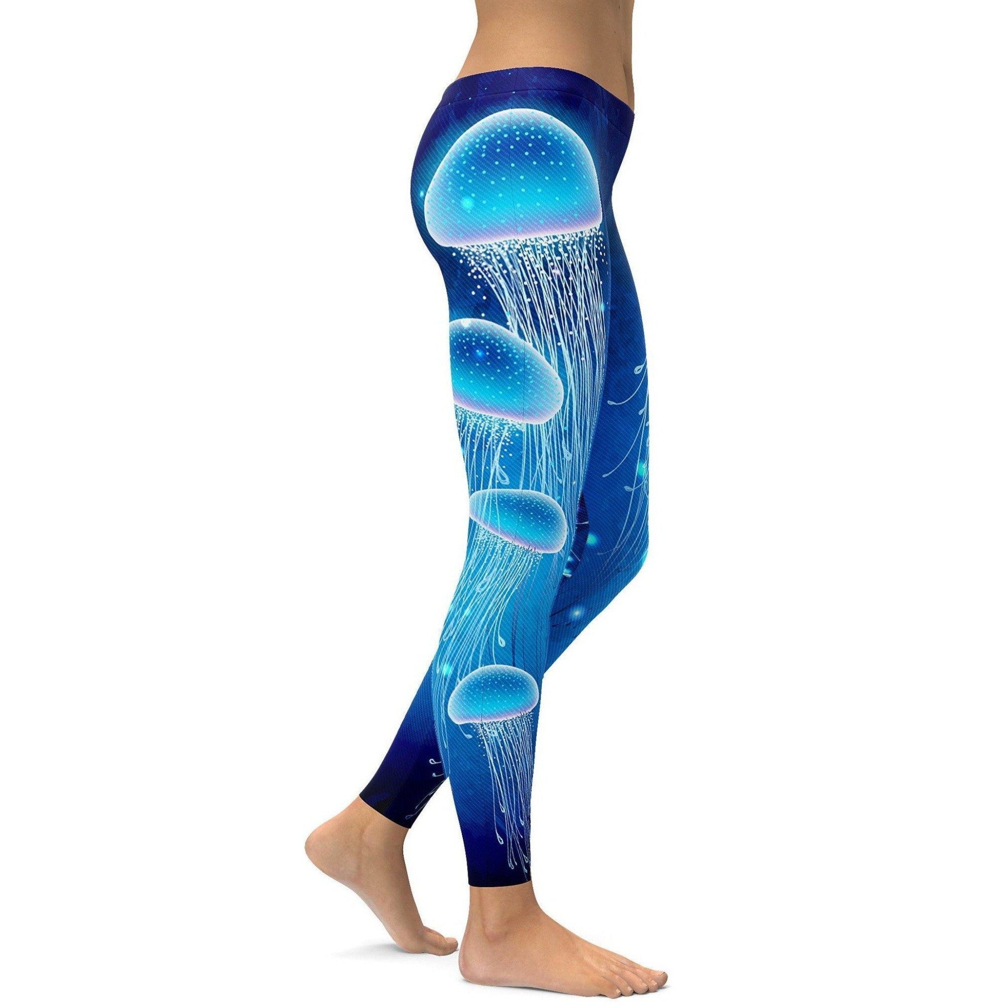 workout and yoga leggings aquatic design