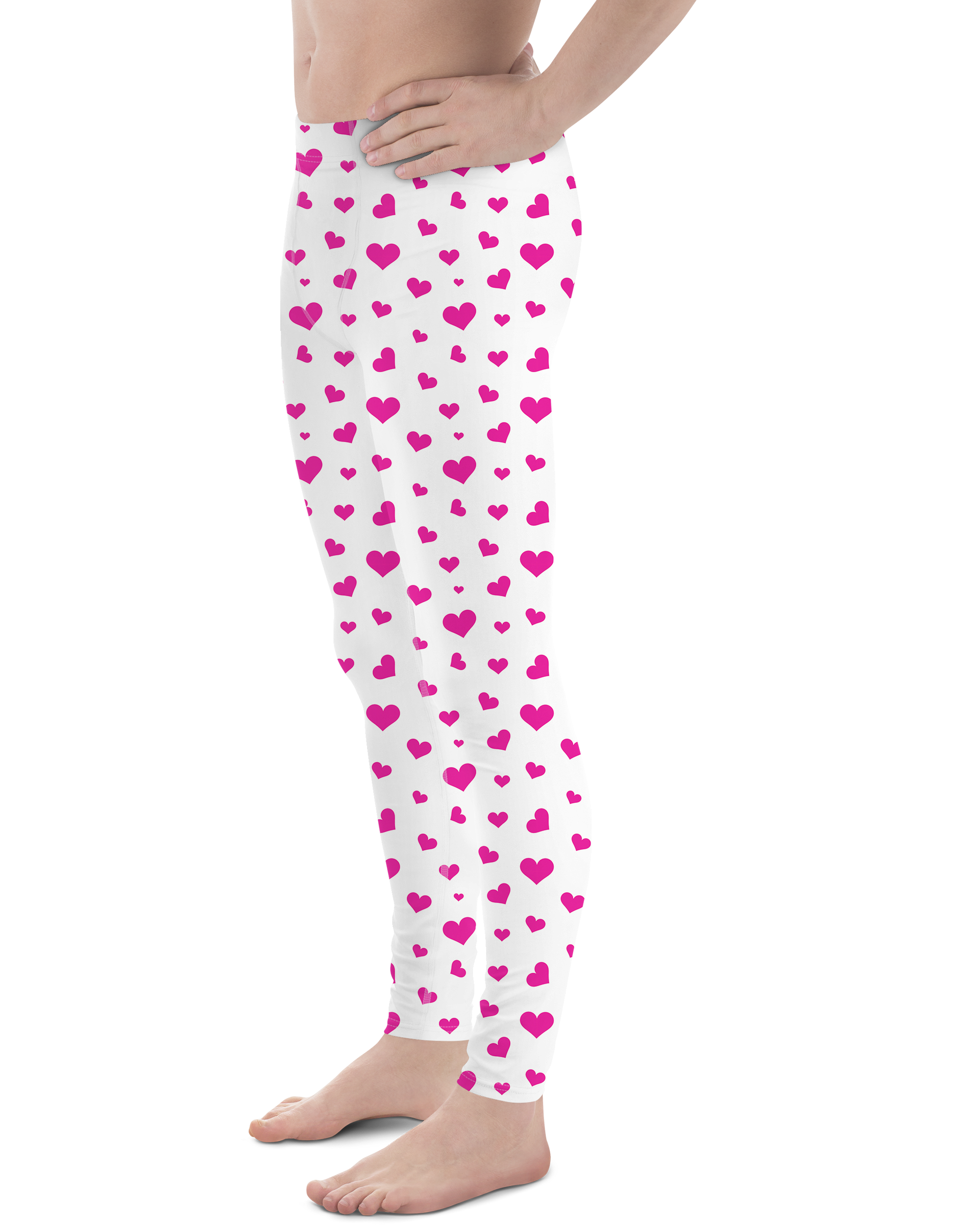 Pink Hearts Meggings - Gearbunch Mens Leggings