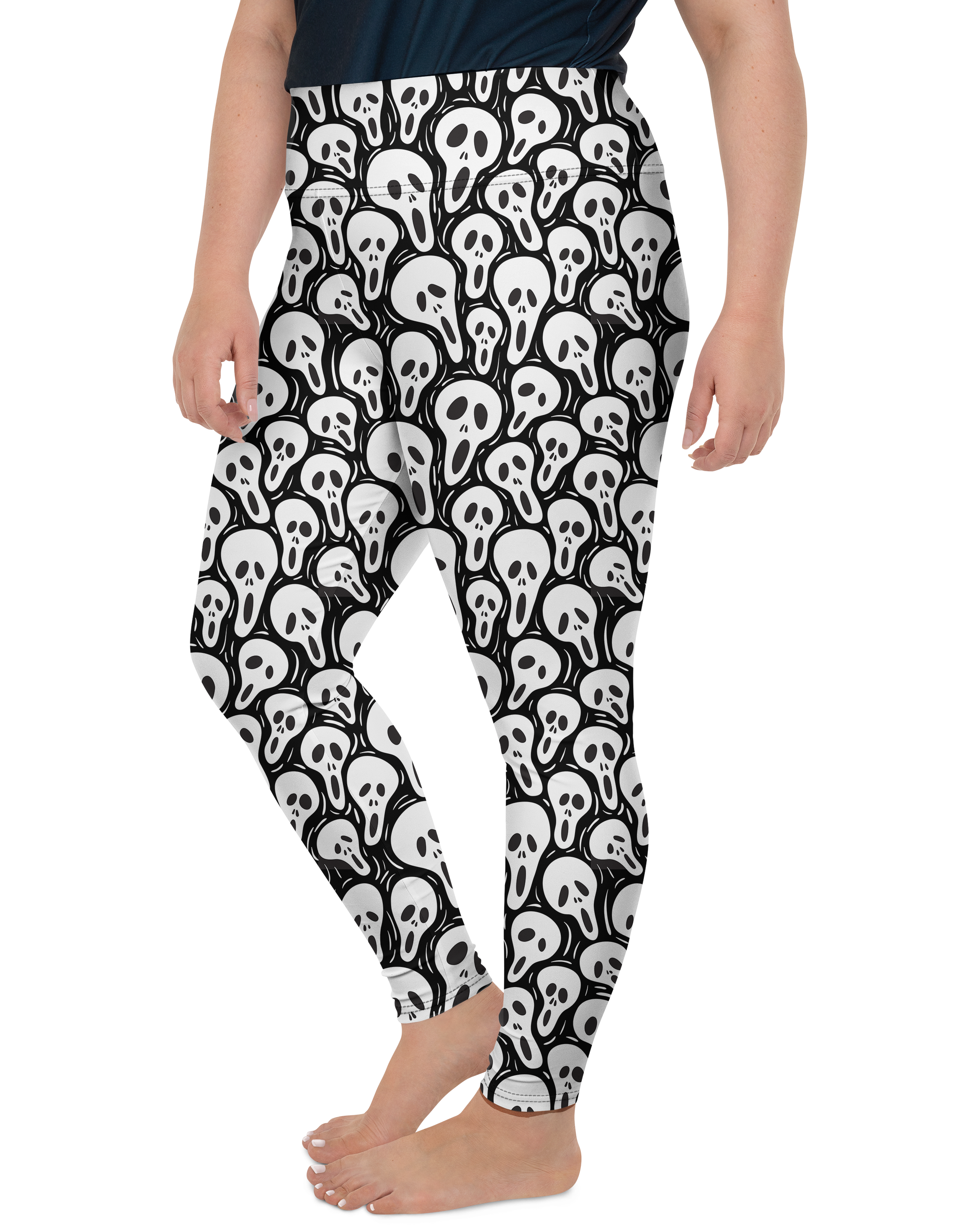 Ghost Face Plus Size Leggings - Gearbunch