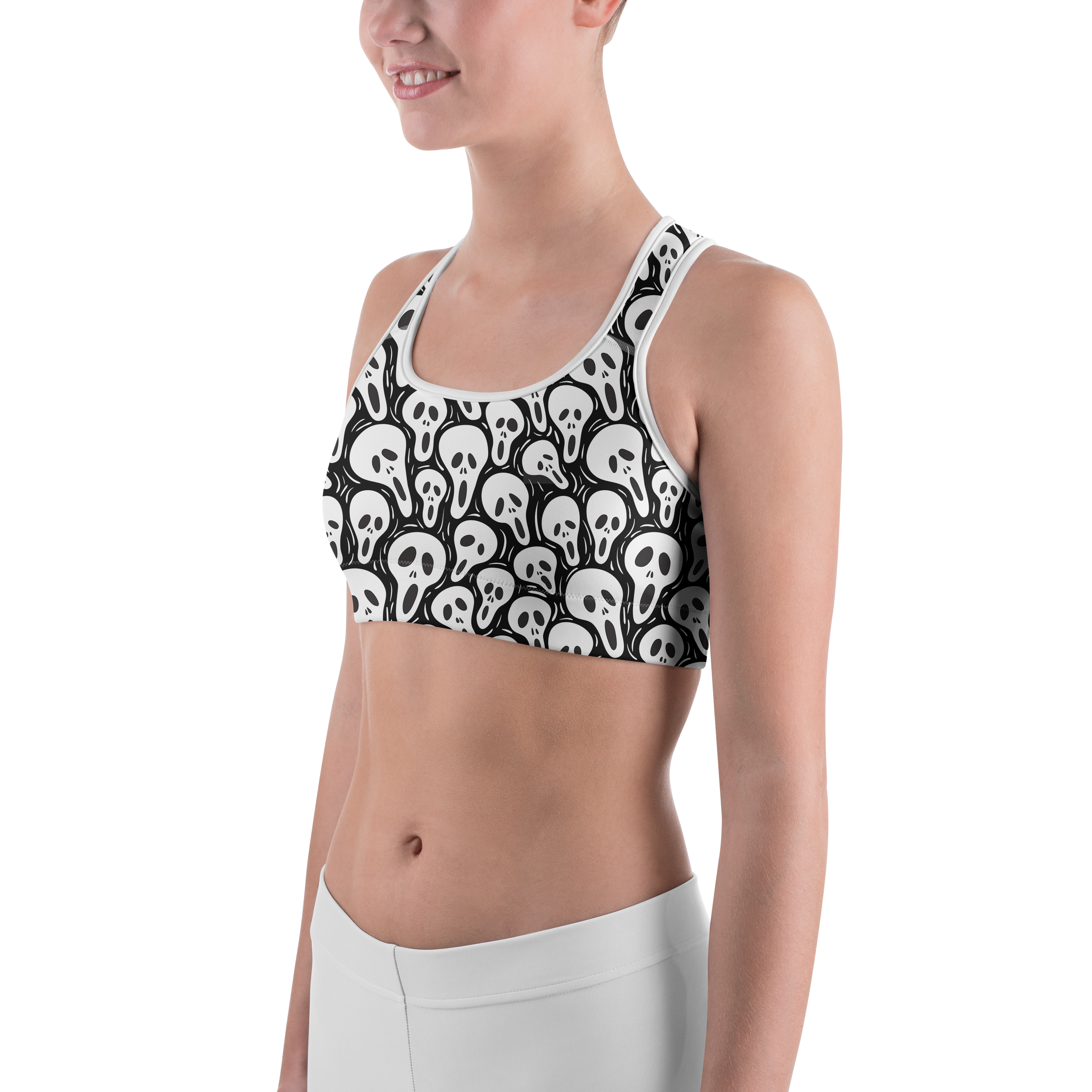 Ghost Face Sports Bra - Gearbunch