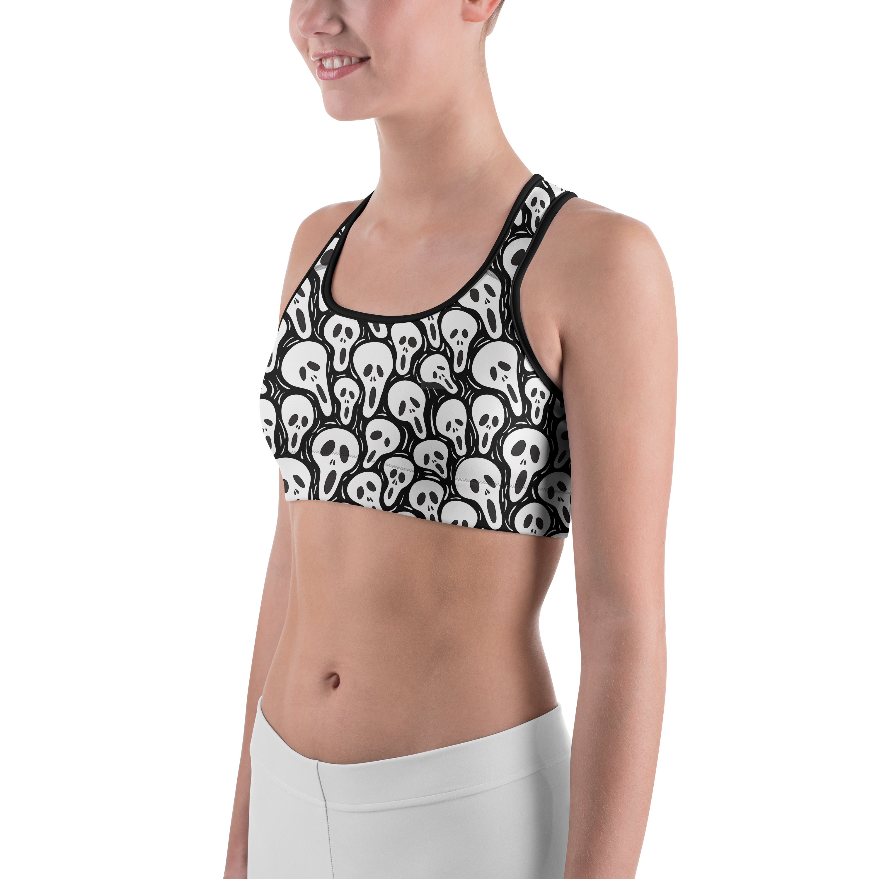 Ghost Face Sports Bra - Gearbunch