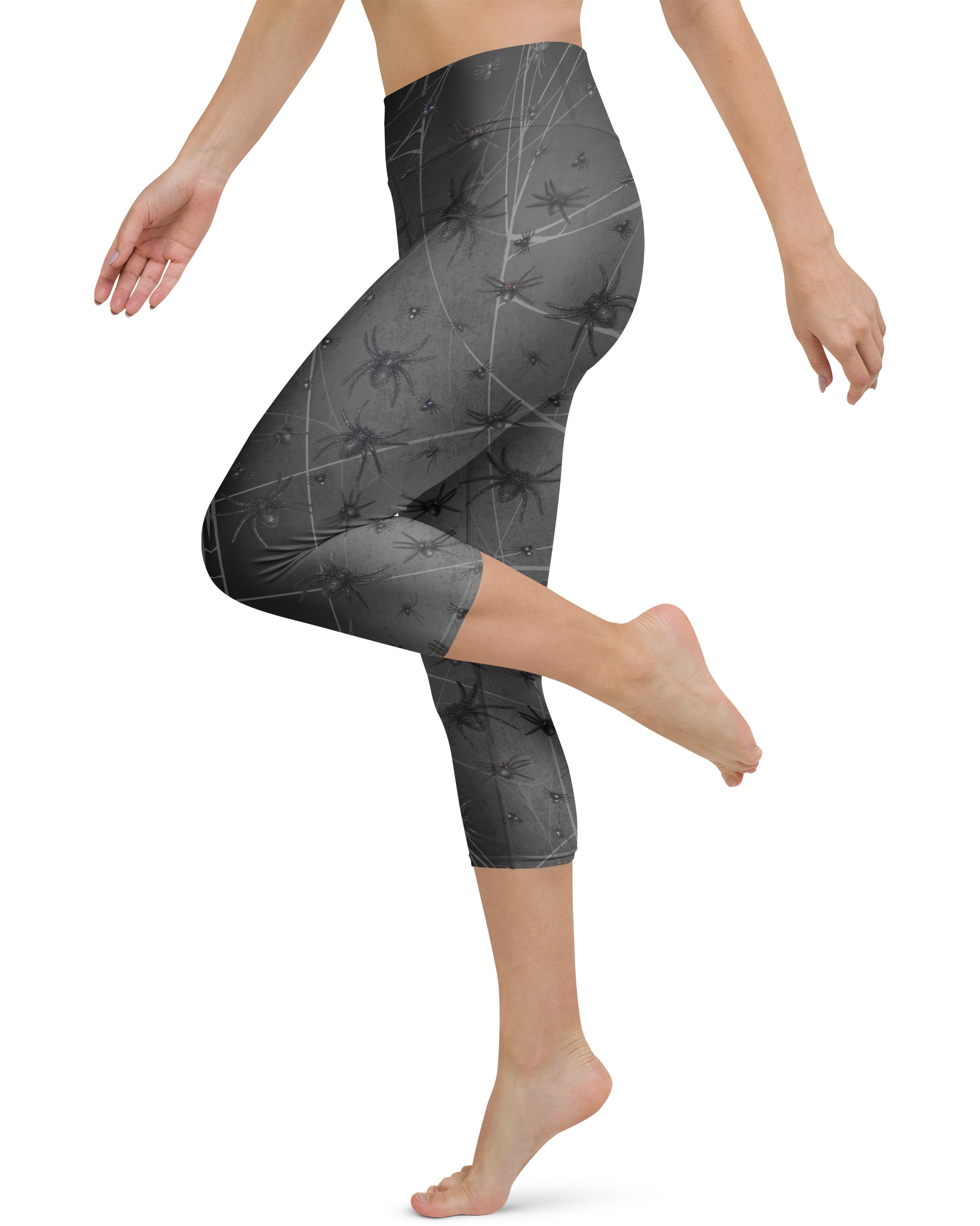 Crawling Spiders Yoga Capris - Gearbunch
