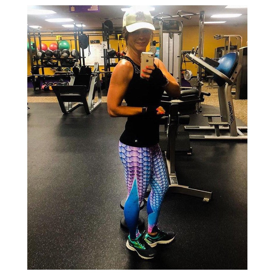 Womens Workout Yoga Mermaid Tail Leggings Pink/Purple/Blue | Gearbunch.com