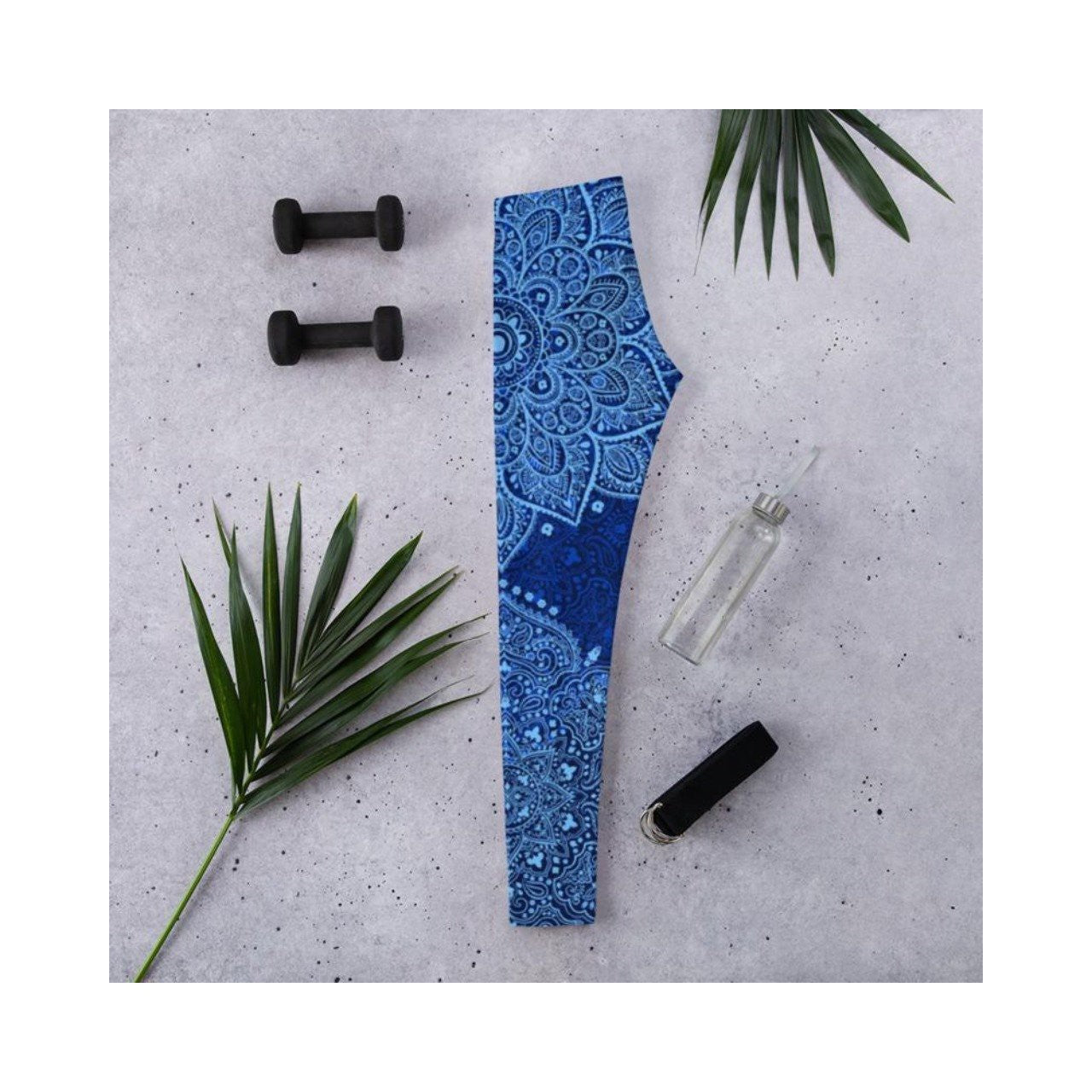 Gearbunch Leggings - Navy and Light Blue Mandala Leggings