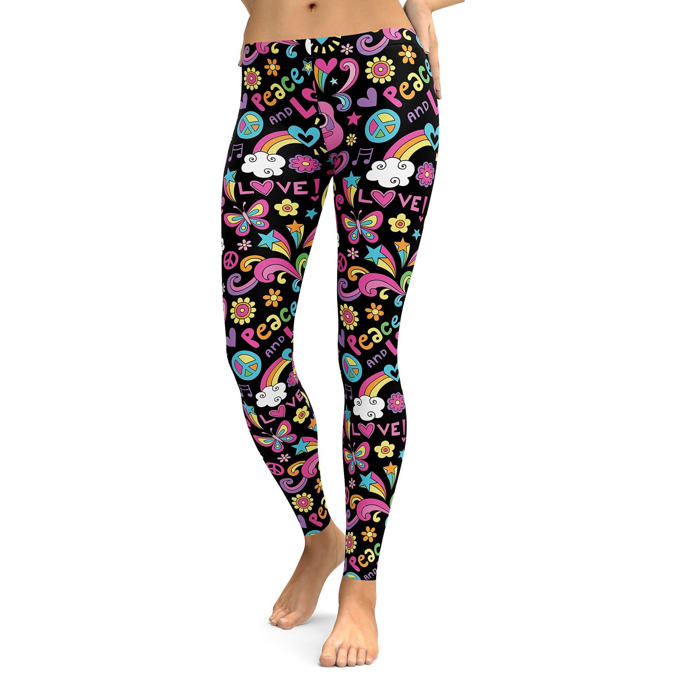 Peace_and_Love_Black_Leggings_Patterned_Leggings_Good_Quality_Leggings