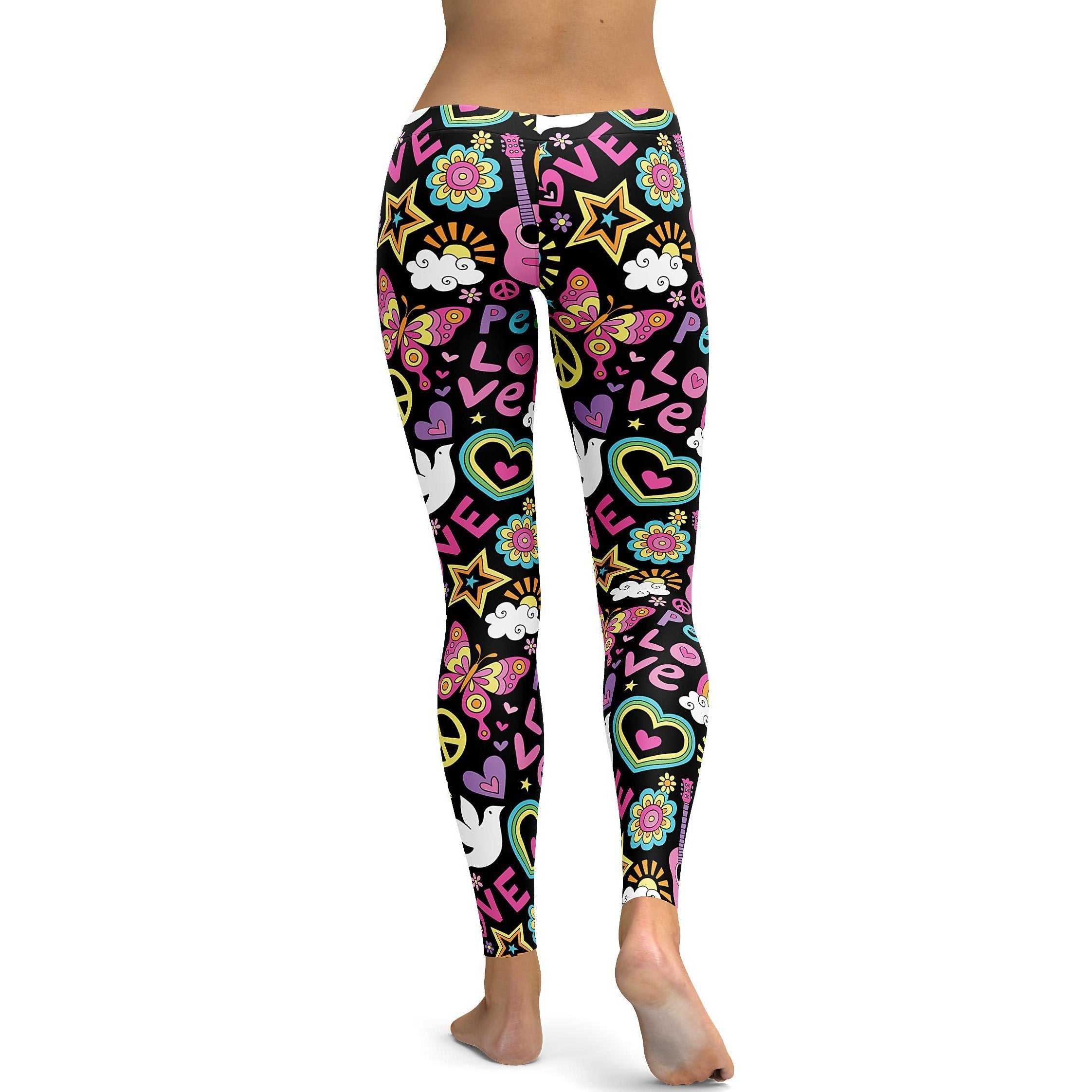 Peace_and_Love_Black_Leggings_Patterned_Leggings_Good_Quality_Leggings