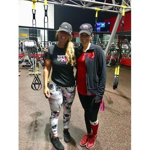 Womens Workout Yoga Pink Floral Skulls Leggings Black/Pink/Grey | Gearbunch.com
