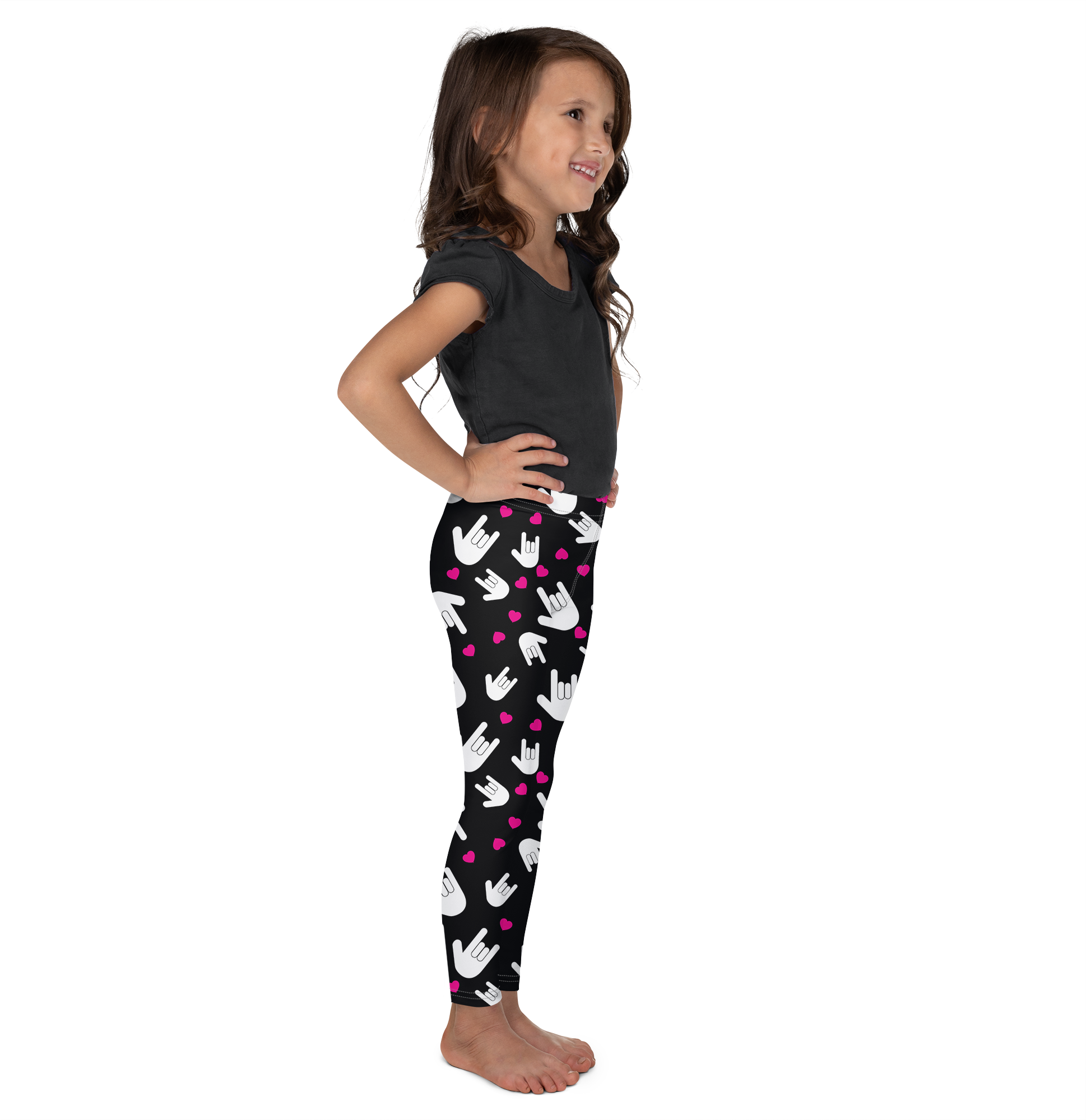 Sign Language I Love You Kid's Leggings - Gearbunch